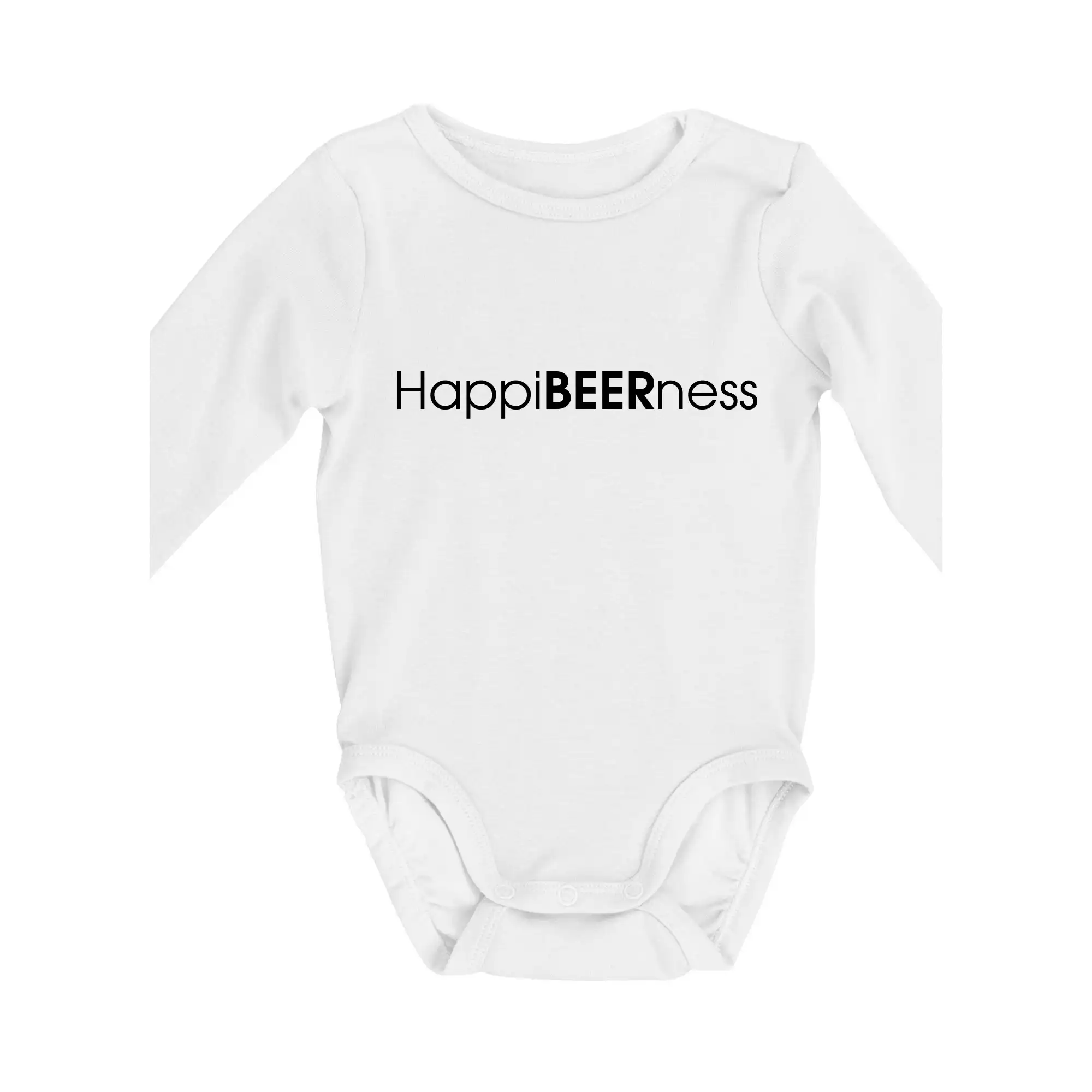 Vtipná tričká pre pivárov - Pivné nápisy HappiBEERness - Body dojčenské s dlhým rukávom