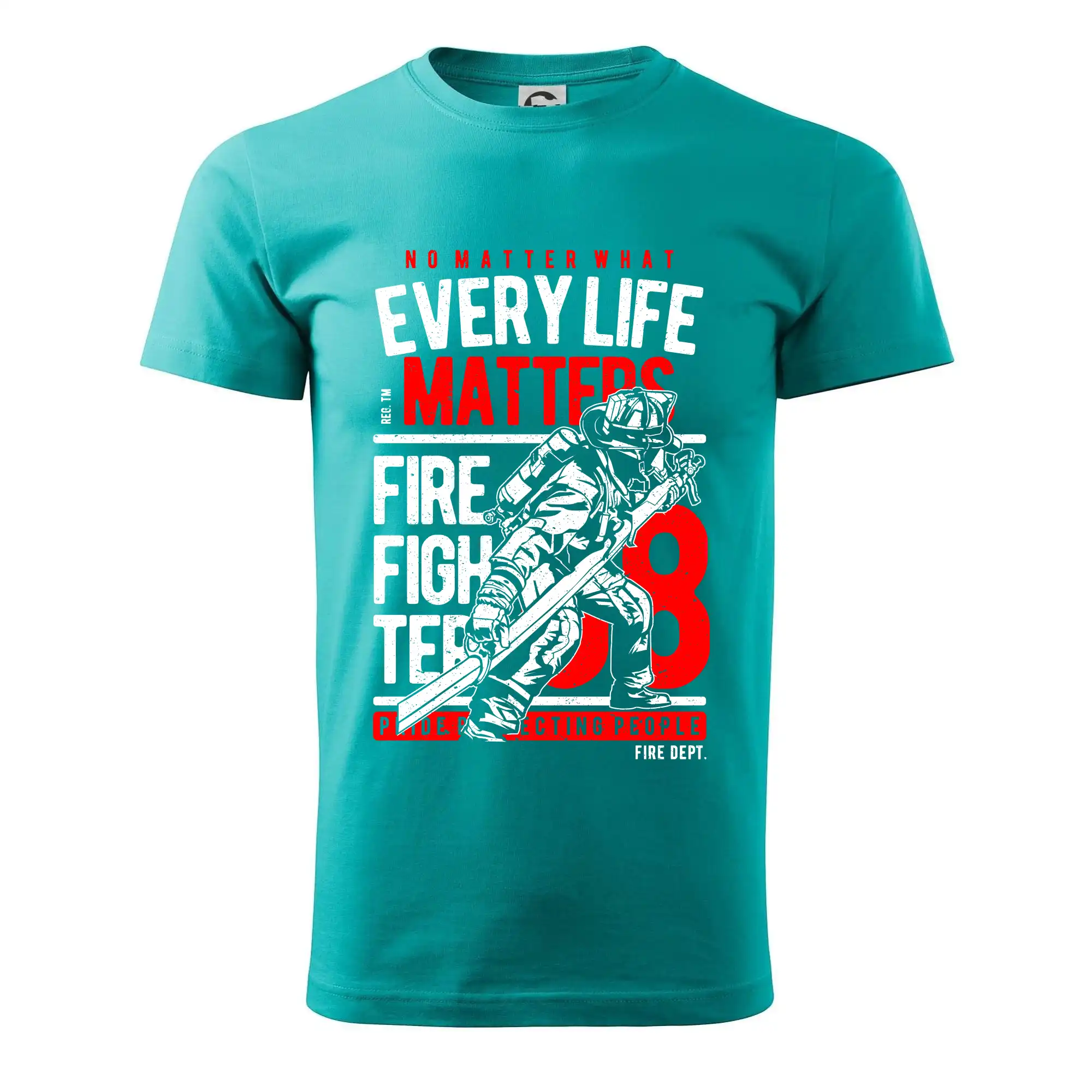 Originálne tričká pre hasičov - Every Life Matters - Pánske tričko nižšej gramáže