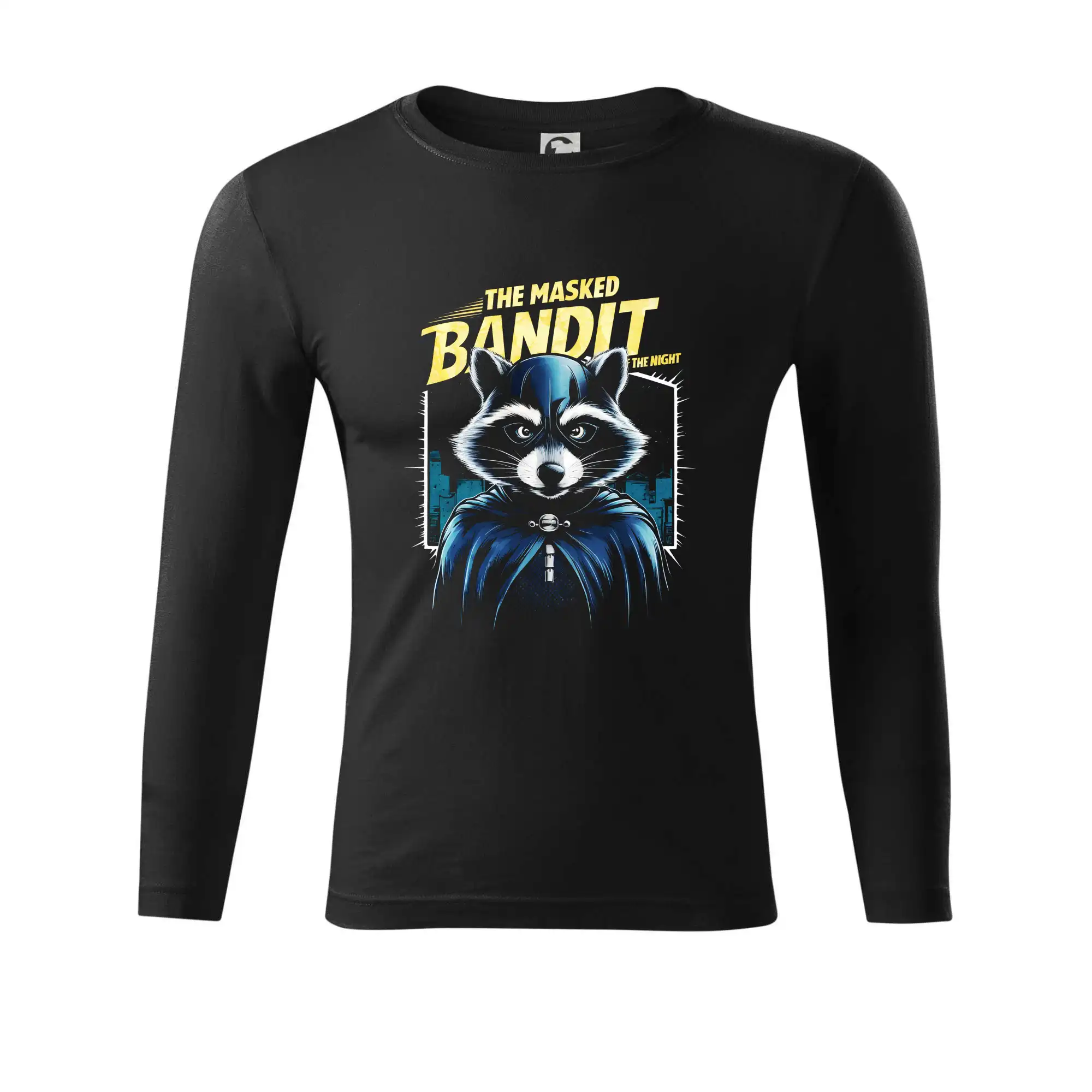 Tričká so zvieratami - Mýval v plášti masked bandit - Tričko Progress s dlhým rukávom