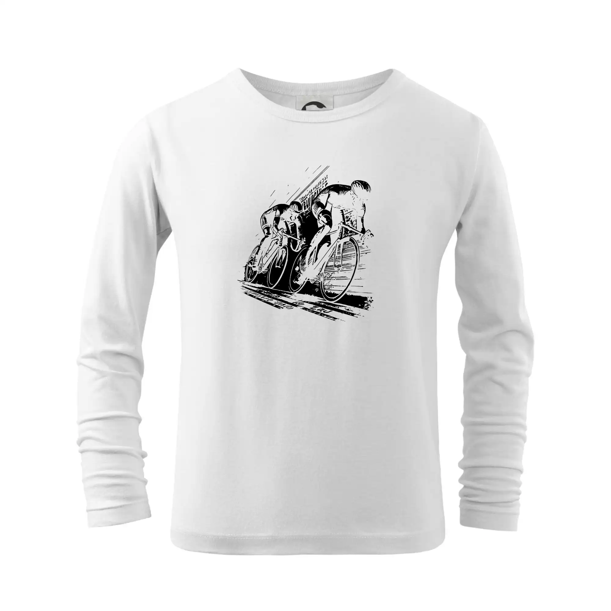 Tričko ako darček pre cyklistu - Cestná cyklistika skica - Tričko detské Long Sleeve