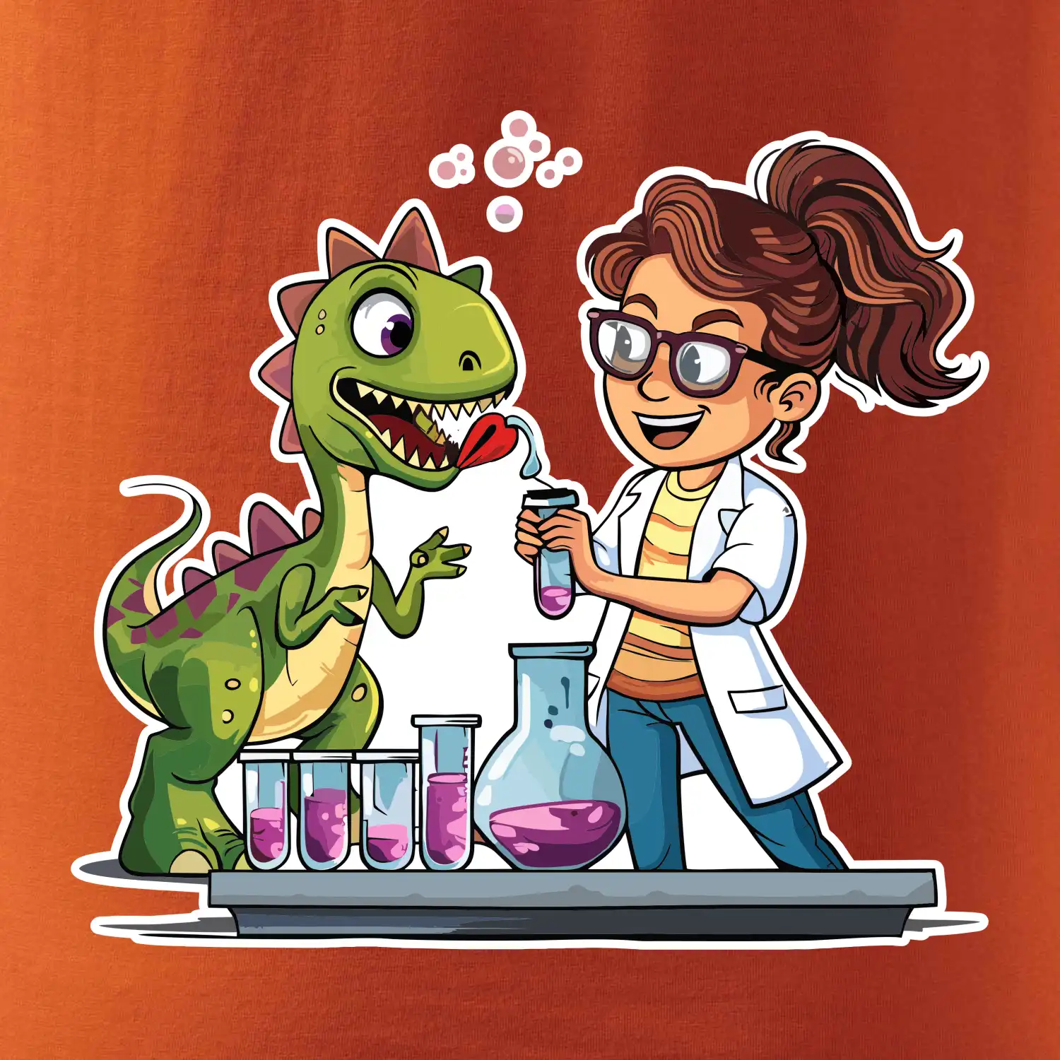 Chemik a dinosaurus - Holka