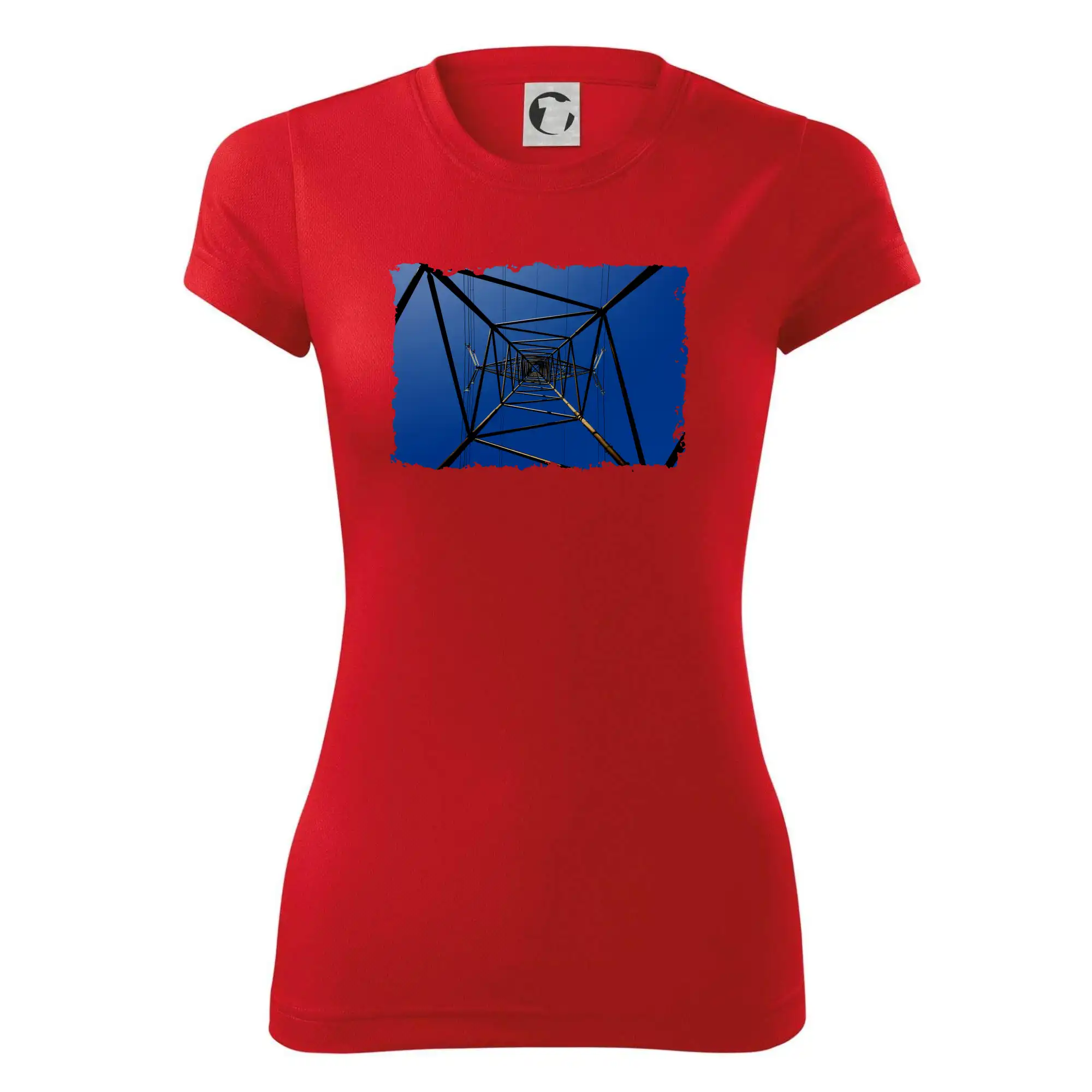 Stožár vysokého napětí zespodu