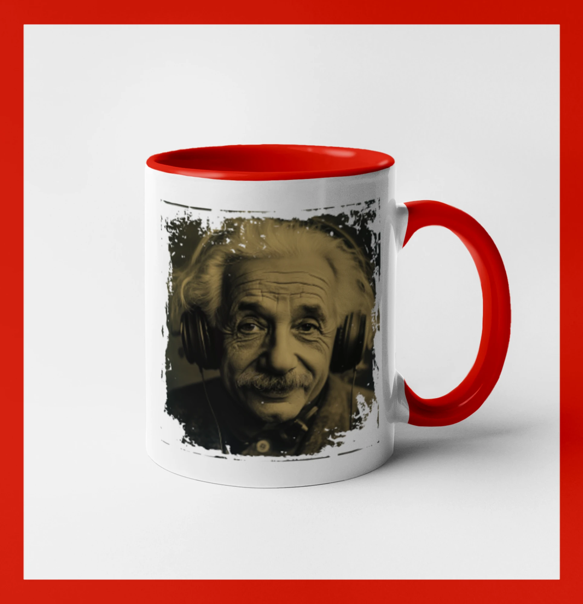 Albert se sluchátky