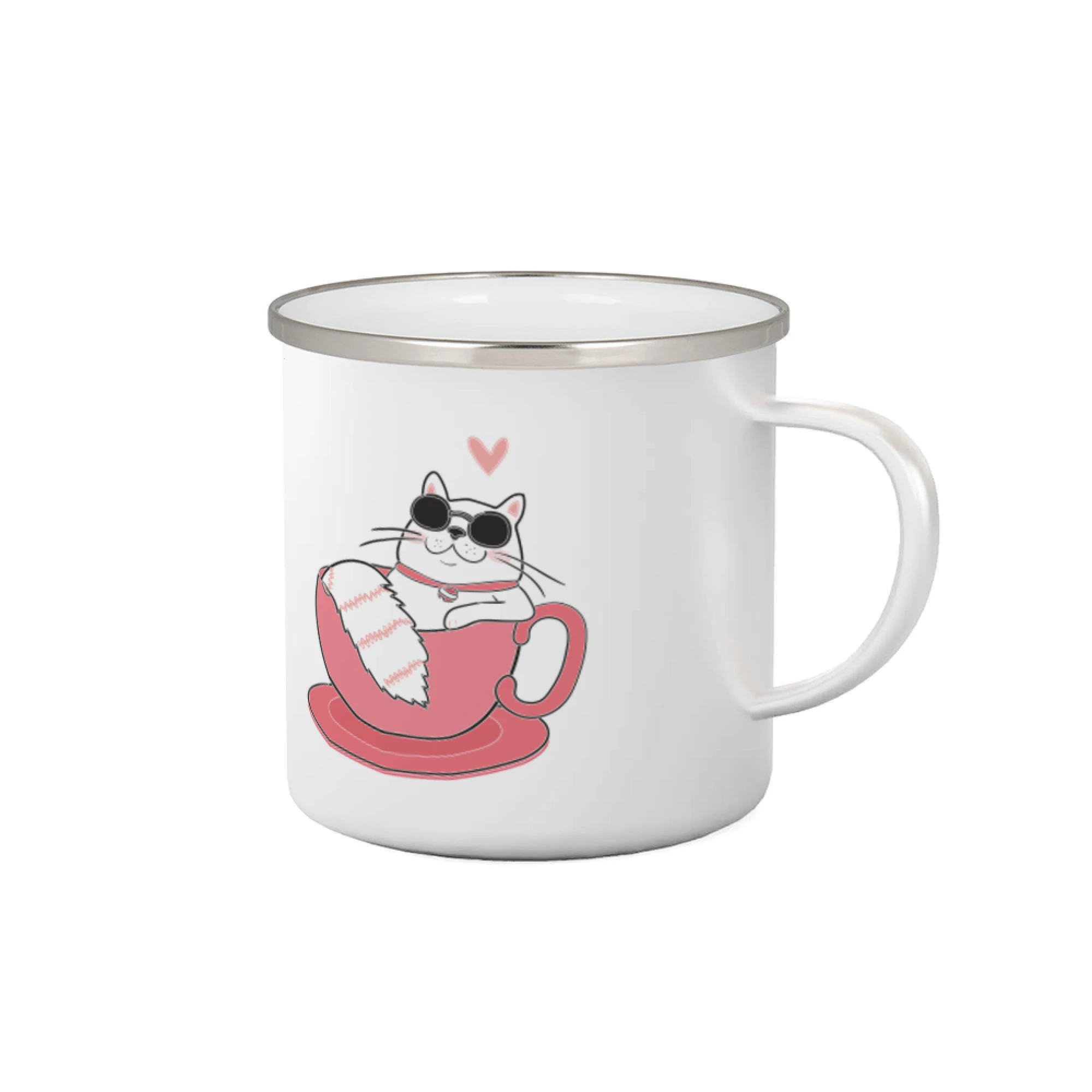 Hustá kočka v hrníčku