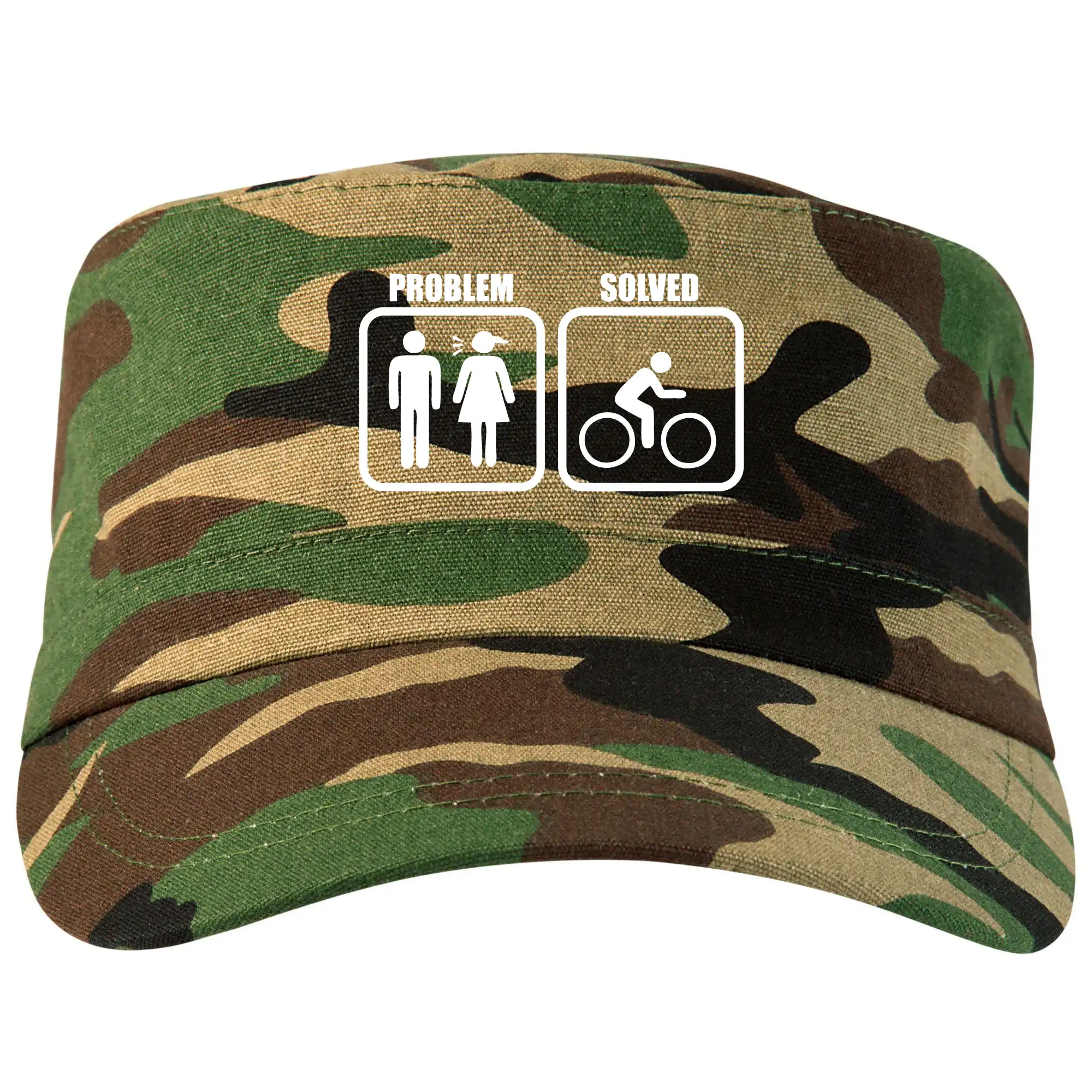 Tričká Problem Solved - Problém - Bicykel - Šiltovka CAMO