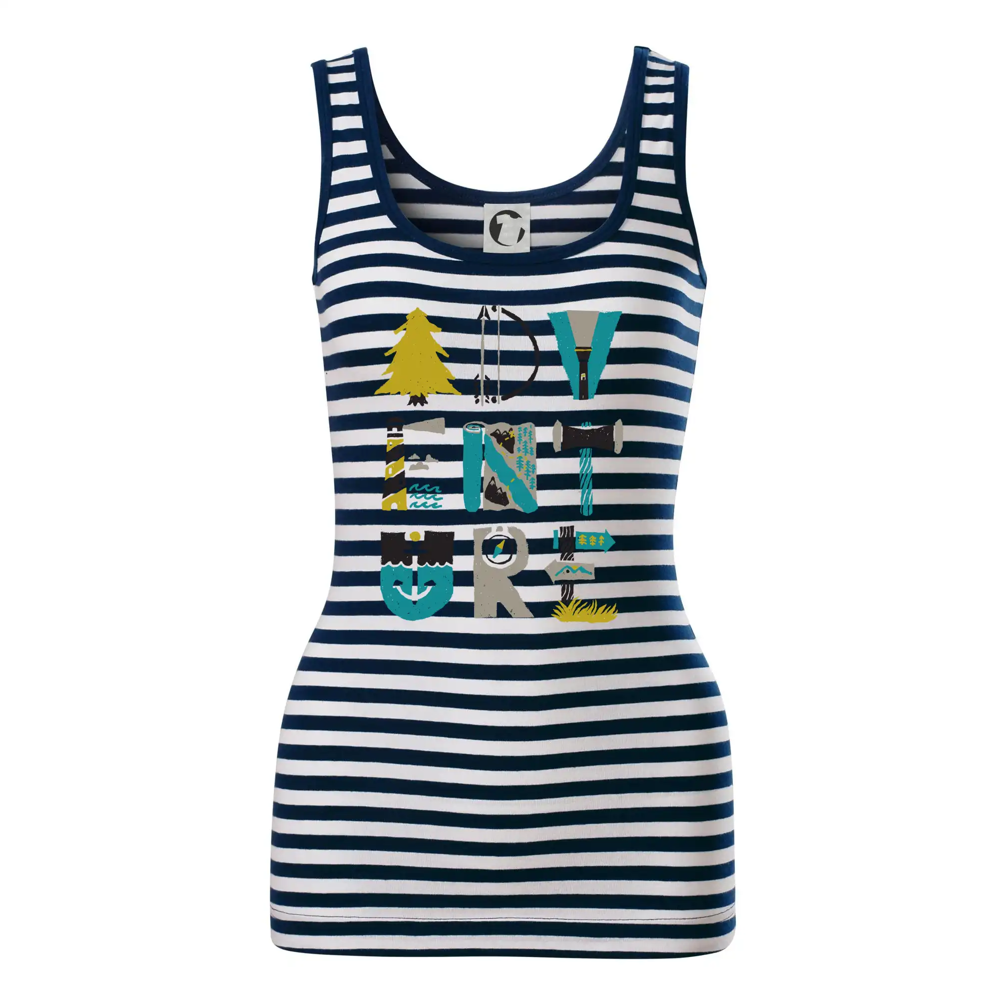 Trička na kempovanie - Adventure font - Sailor tielko na vodu
