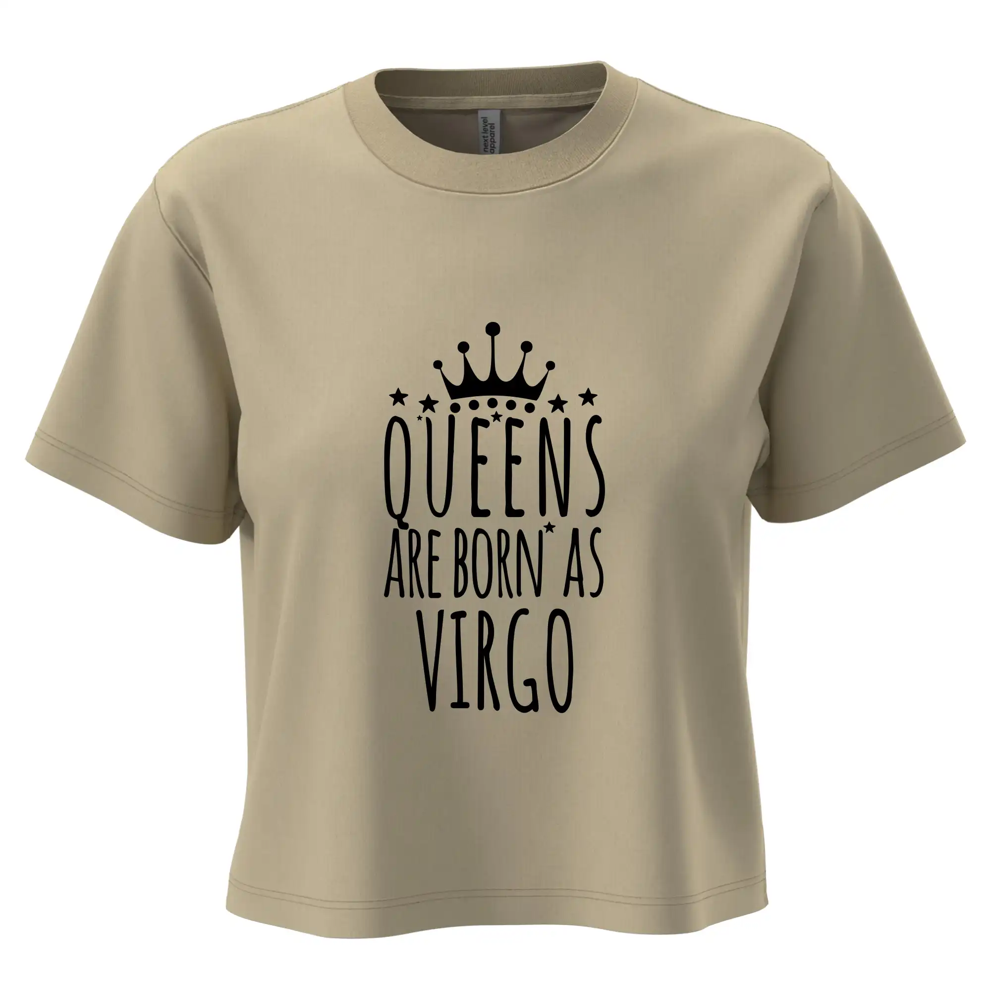 Tričká panna - Queens are born as Virgo - Panna - Boxy cropped tričko OVERSIZE