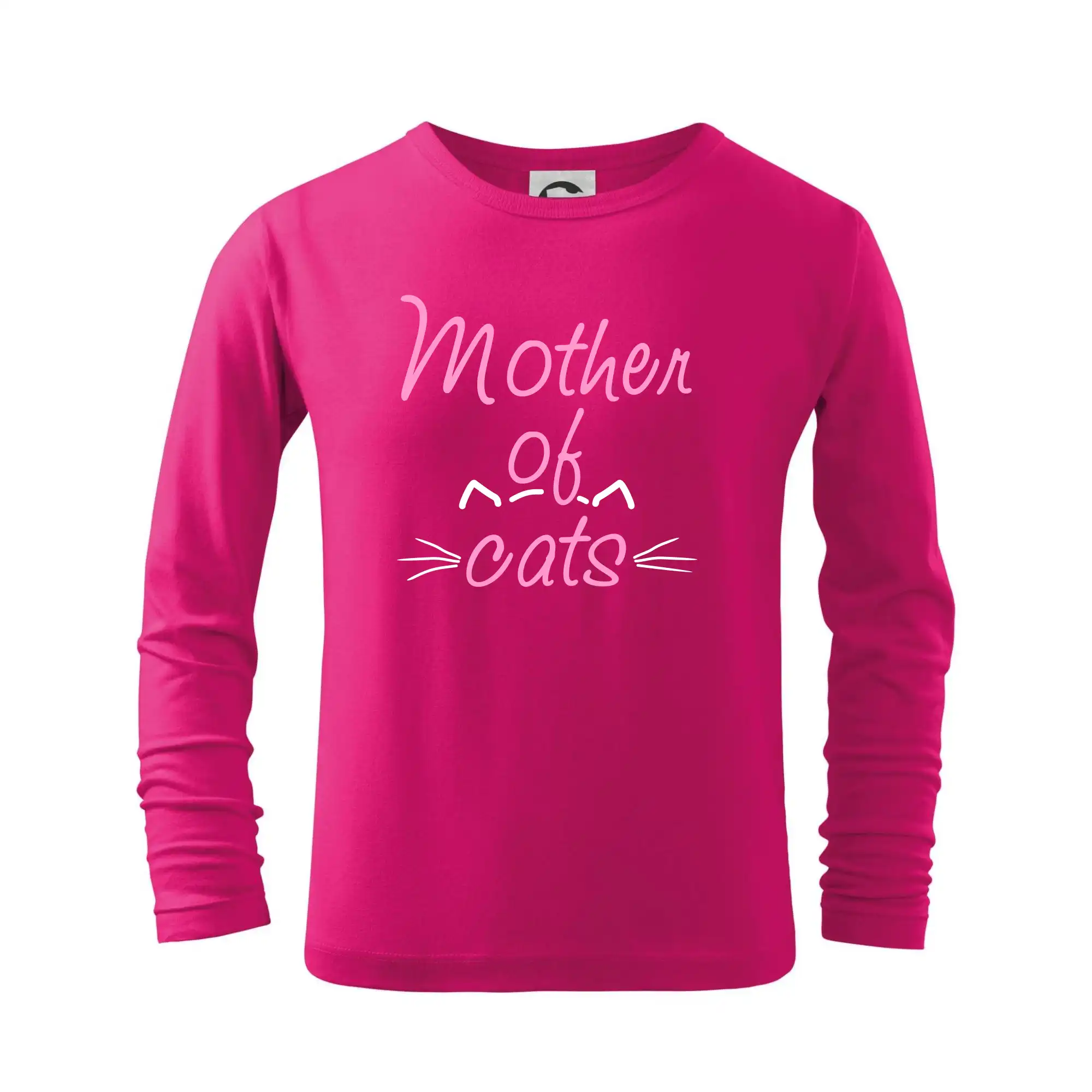 Vtipná tričká s mačkou - Mother of cats - Tričko detské Long Sleeve
