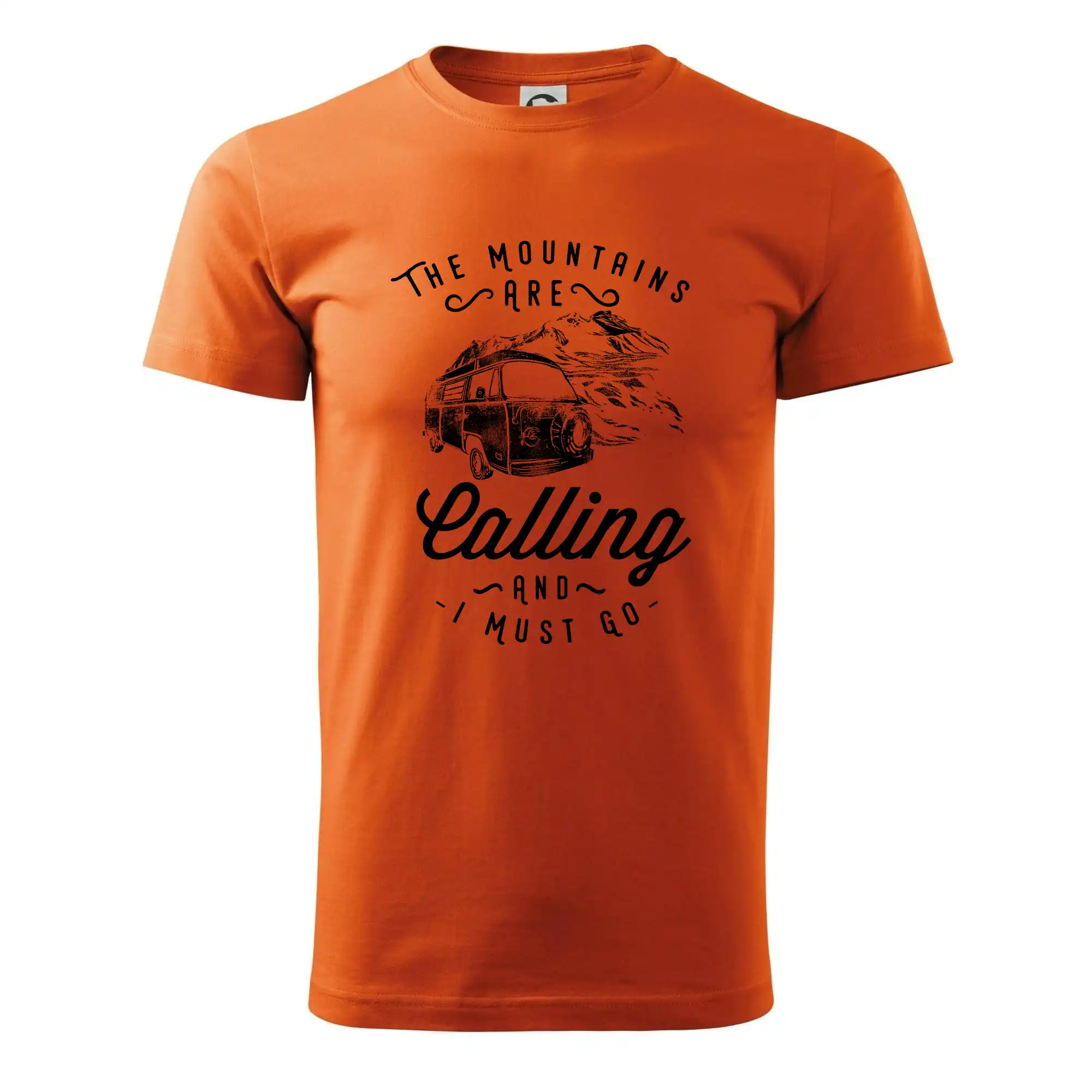 Trička na kempovanie - The Mountains Are Calling obytňák - Tričko extra veľké  (5-8XL)