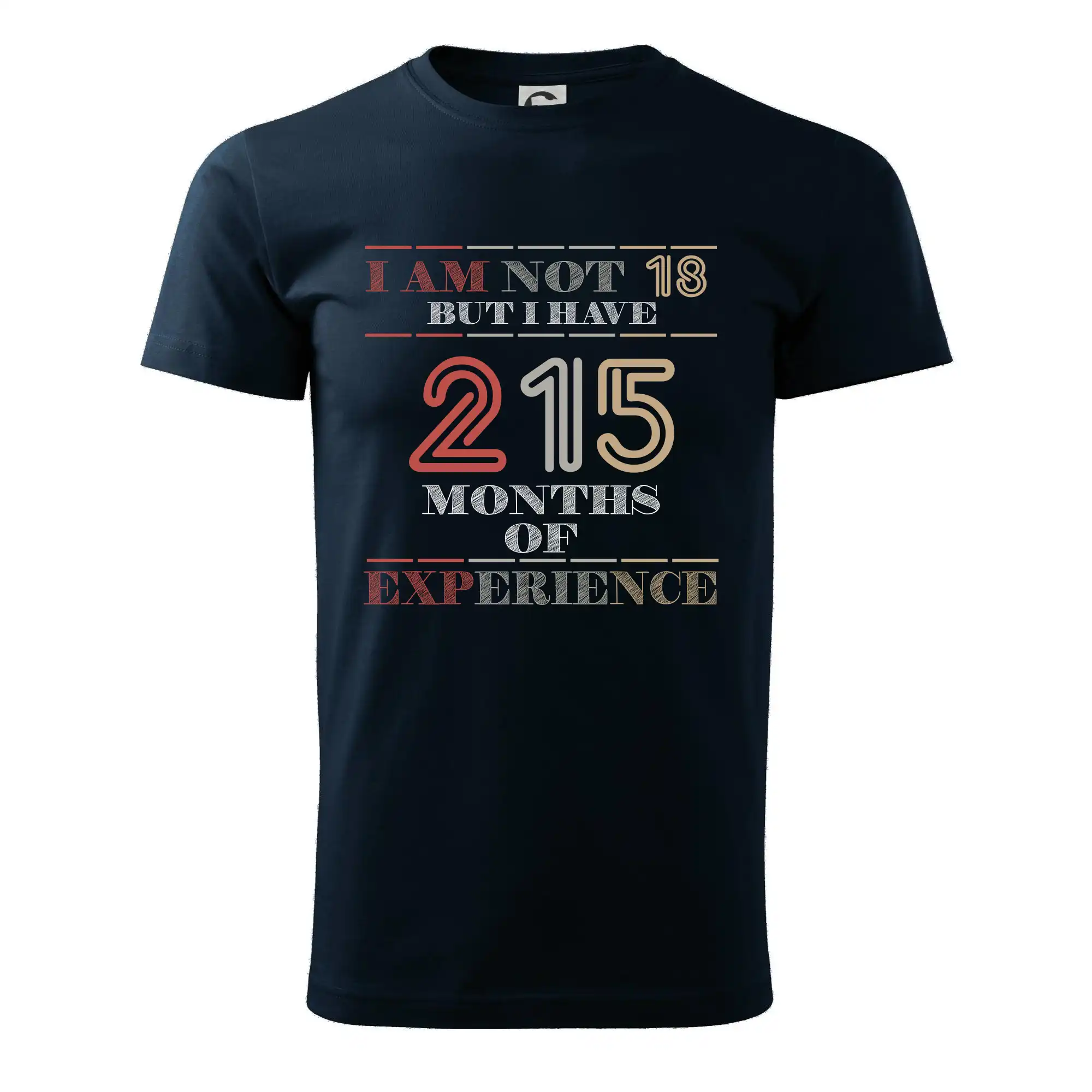 Tričká k narodeninám - 18 years 215 months of experience - Pánske tričko nižšej gramáže