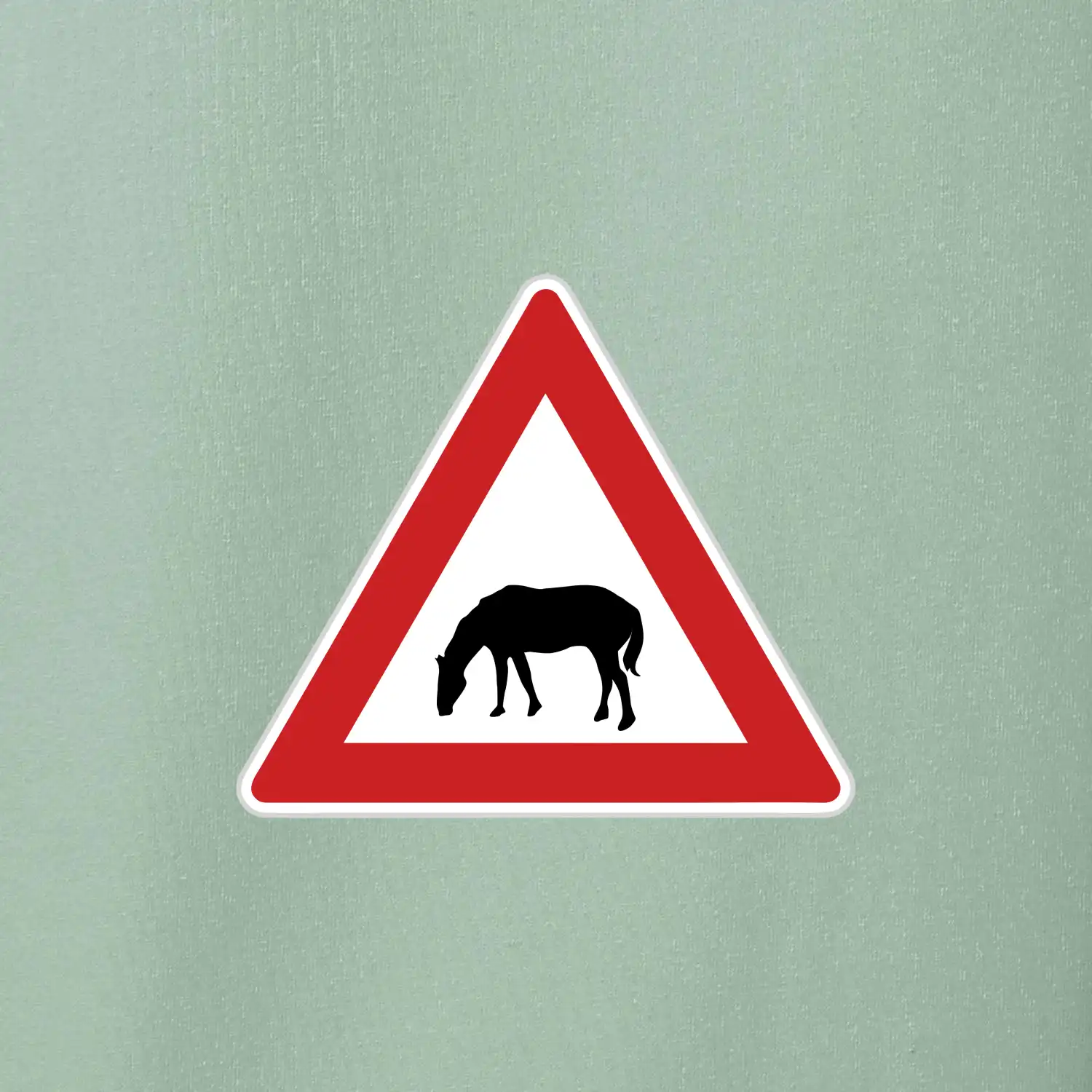 Dopravní značka - Pozor pasoucí se kůň