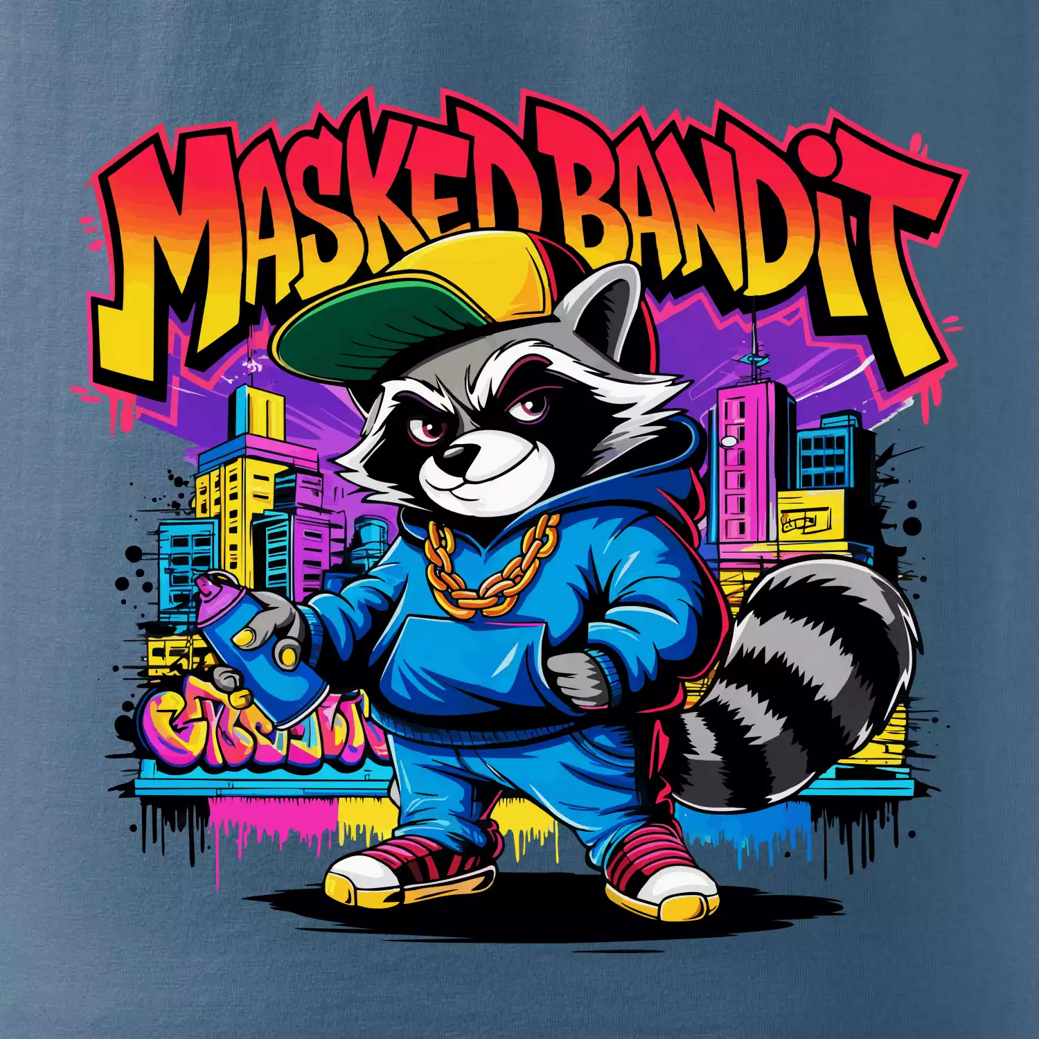 Mýval - masked bandit grafitti