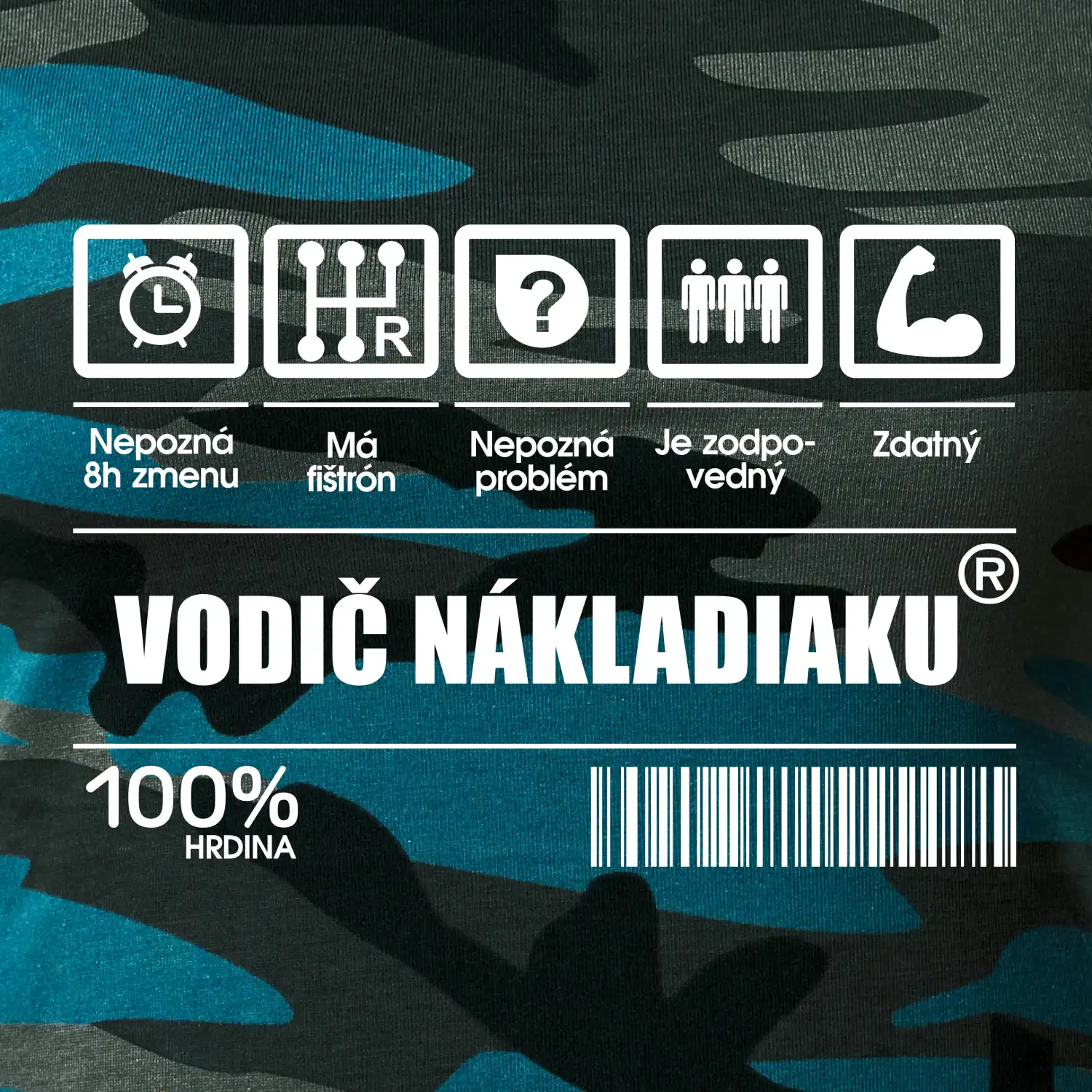 Čiarový kód - Vodič nákladiaku