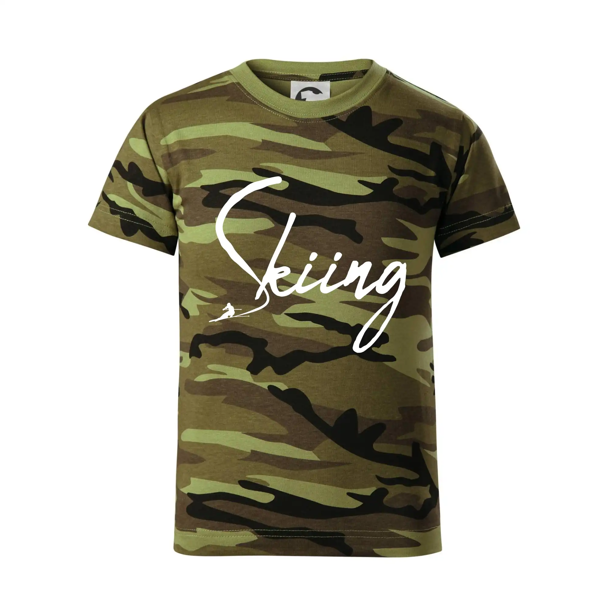 Skiing nápis lyžař