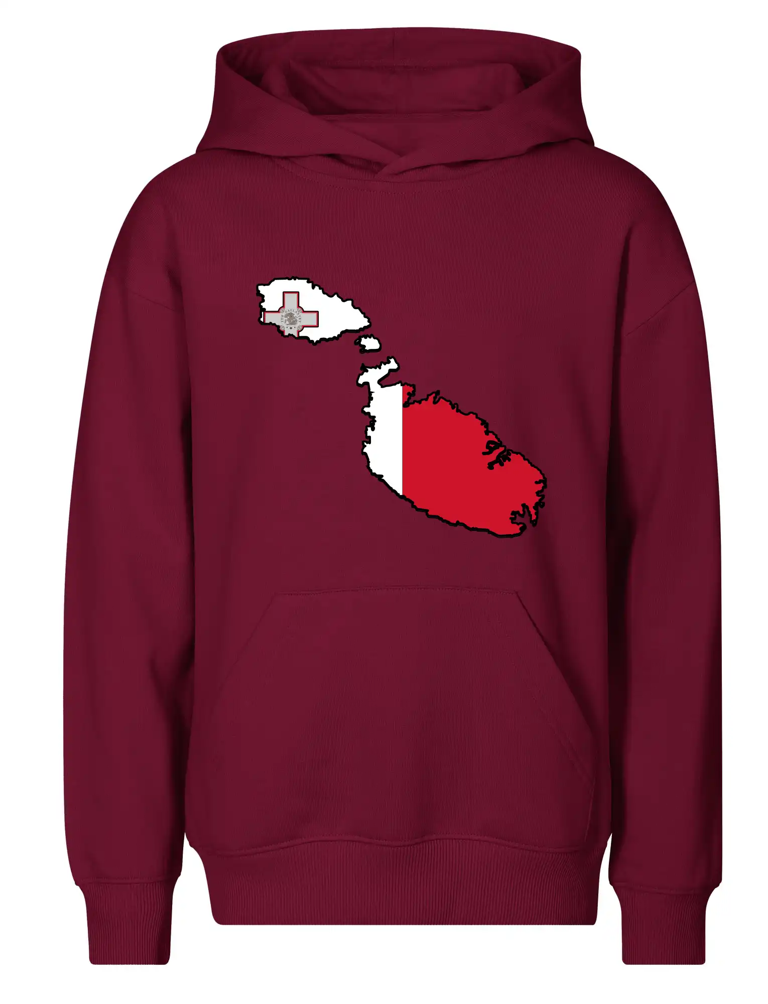 Mapa Malta s vlajkou