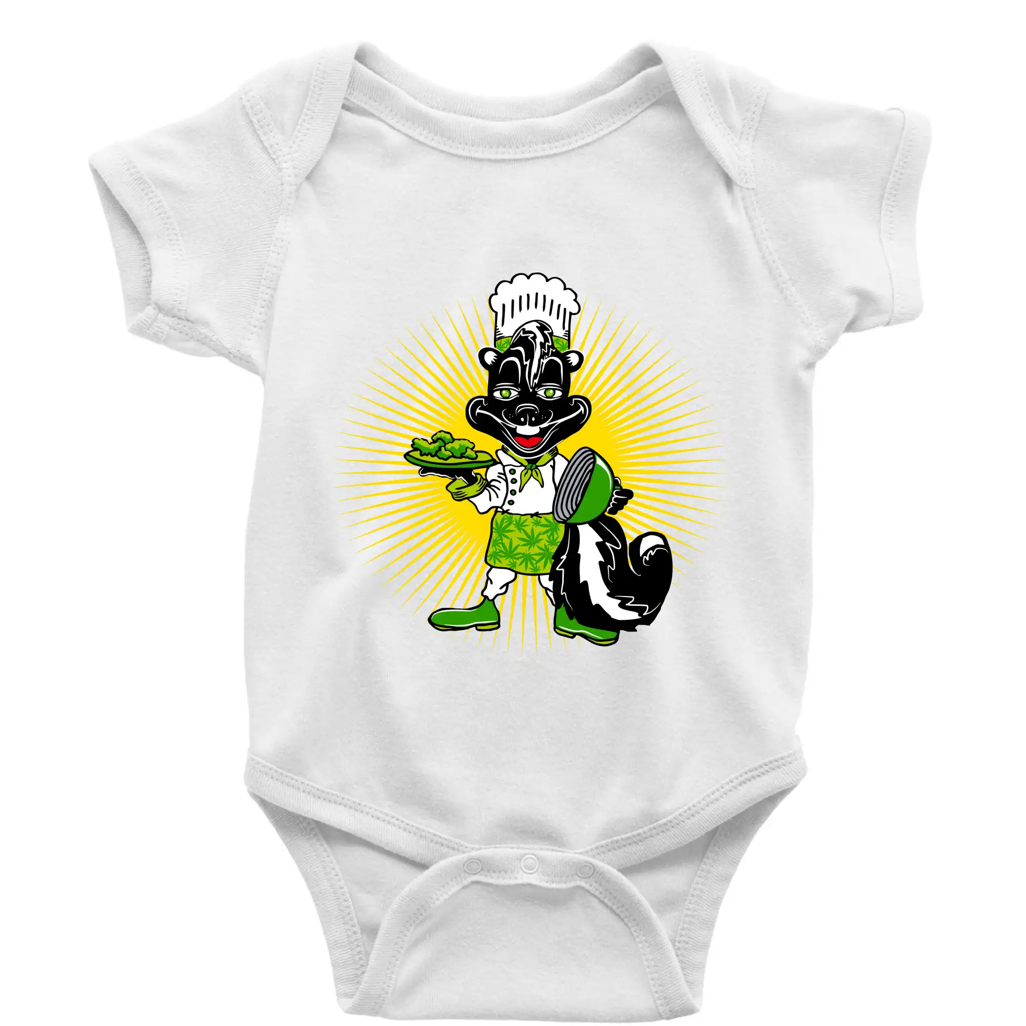 Kuchár a pekár - Skunk kuchár (Pecka design) - Body dojčenské s krátkym rukávom