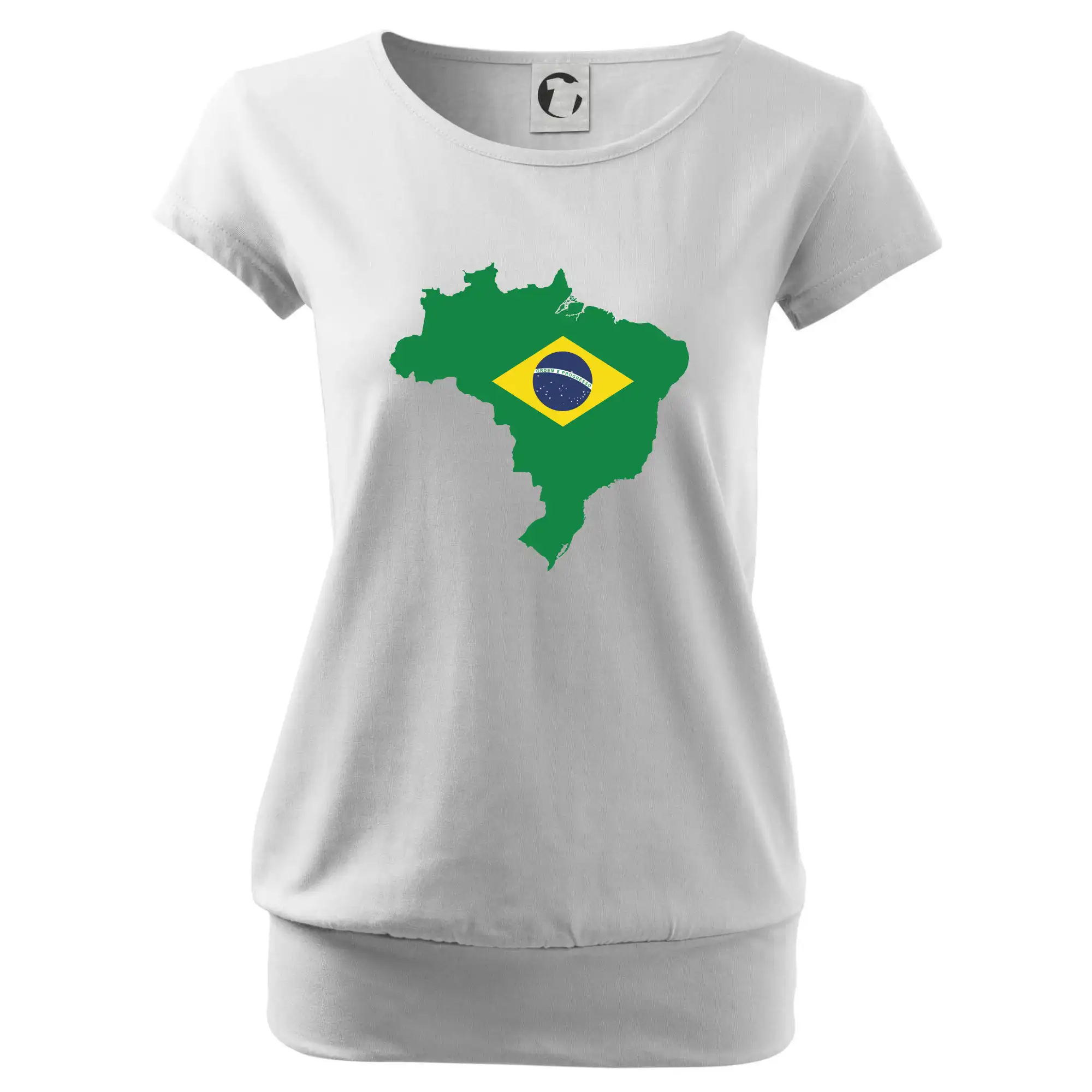 Brazílie vlajka v mapě