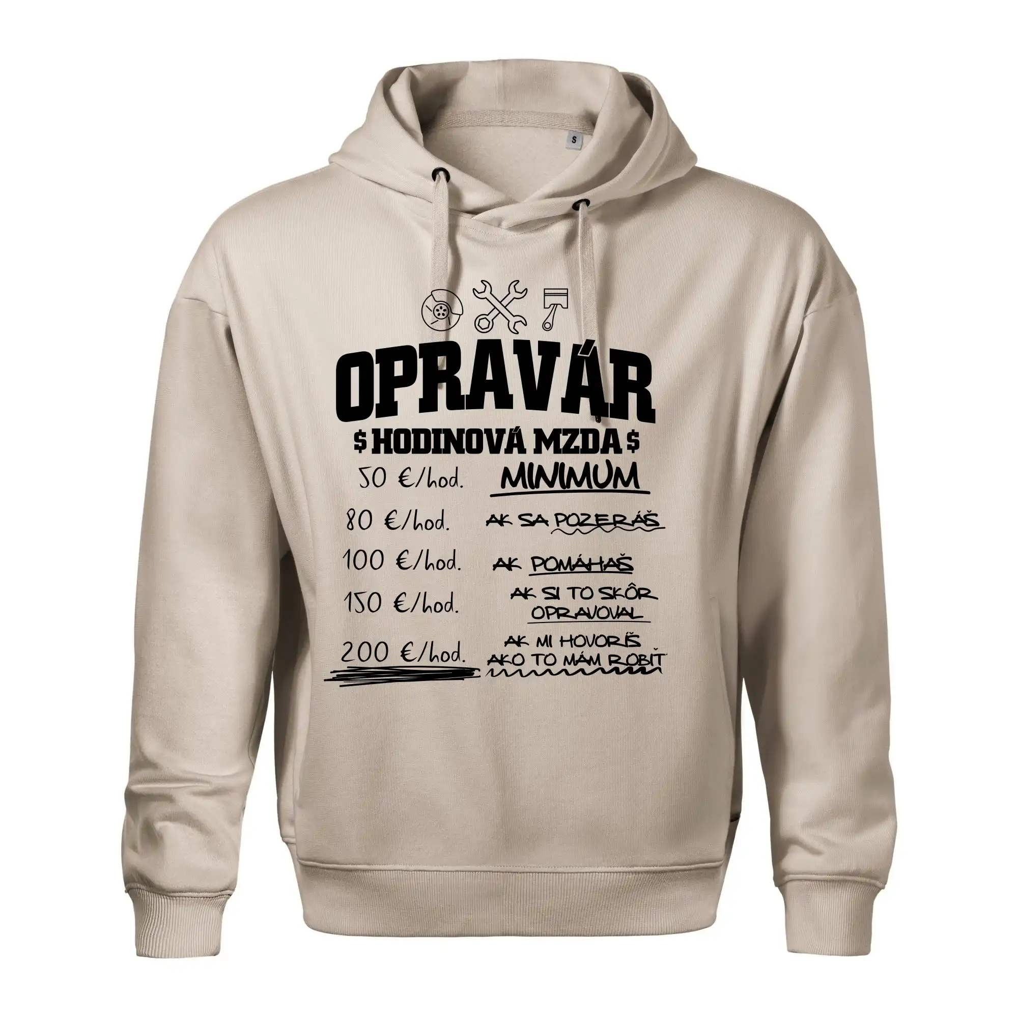 Hodinová mzda - opravár