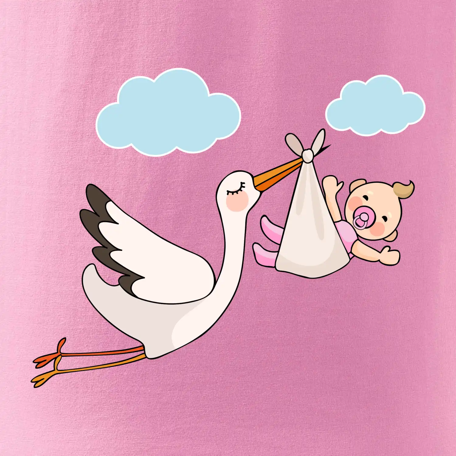 Čáp čekáme miminko - holka