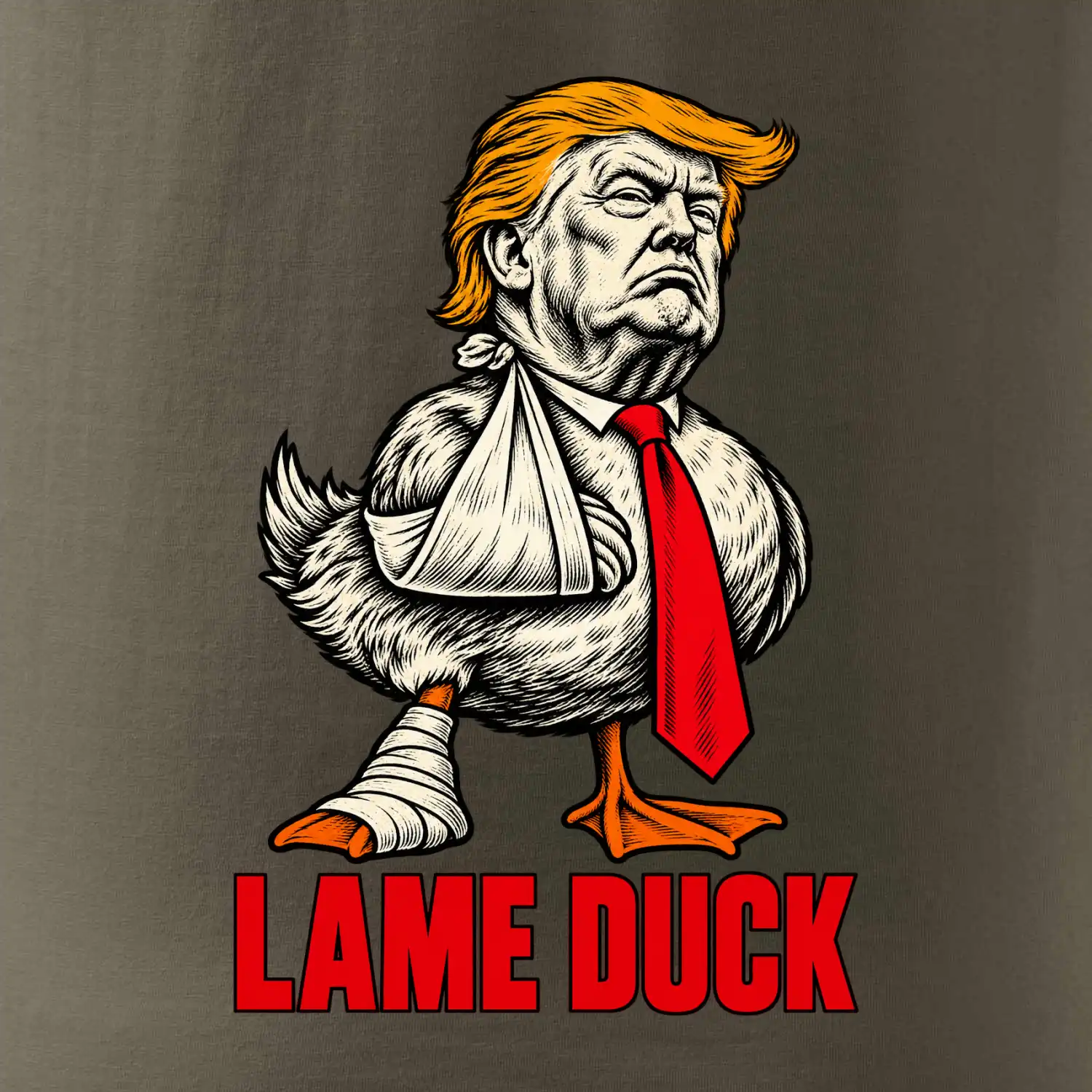 Donald Trump lame duck rytina