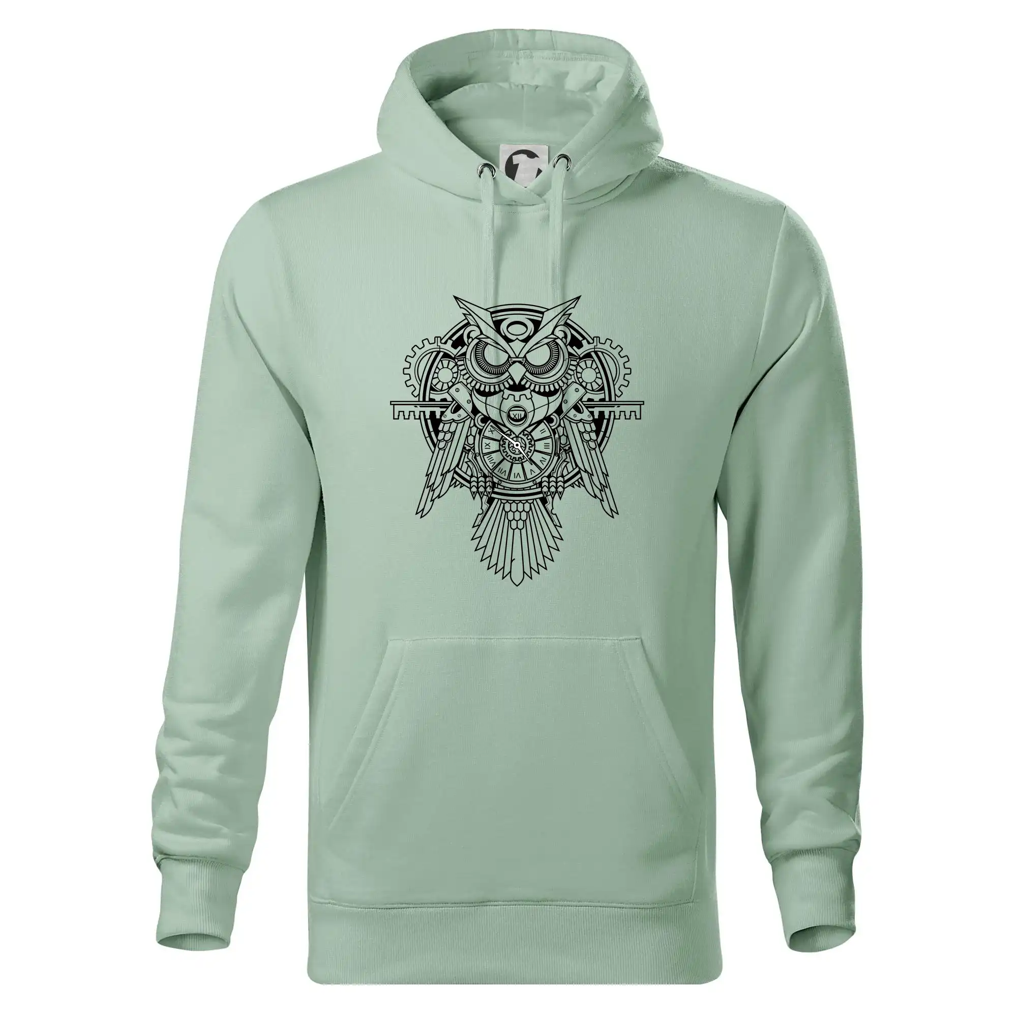 Steampunk sova černobílá