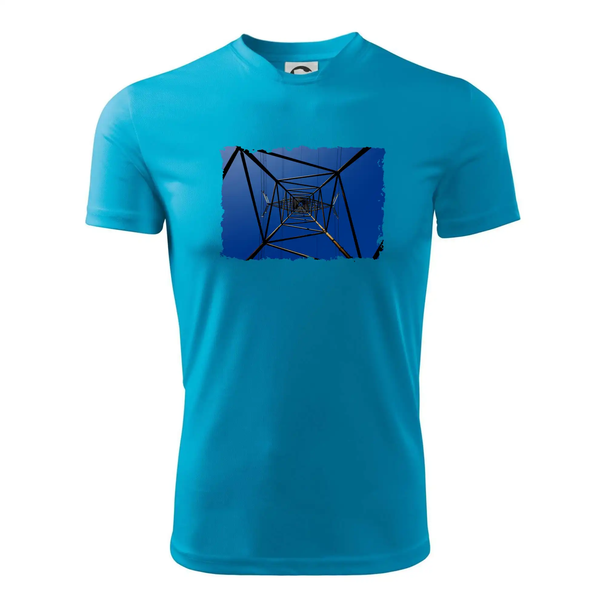 Stožár vysokého napětí zespodu