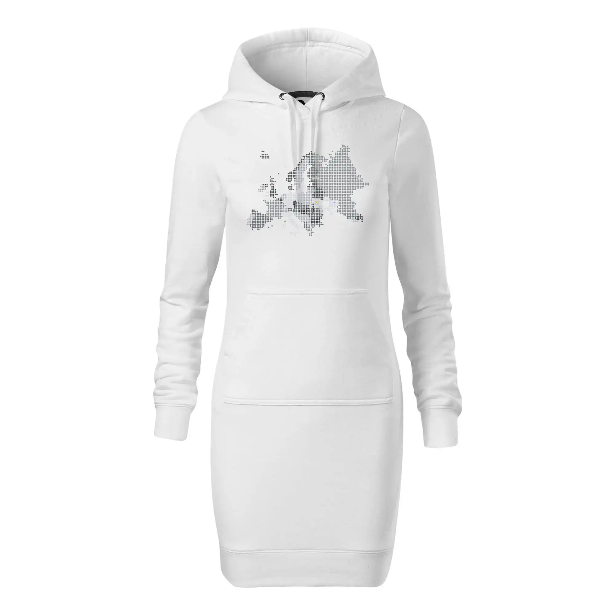 Mapa Evropy - srdce v Ukrajině