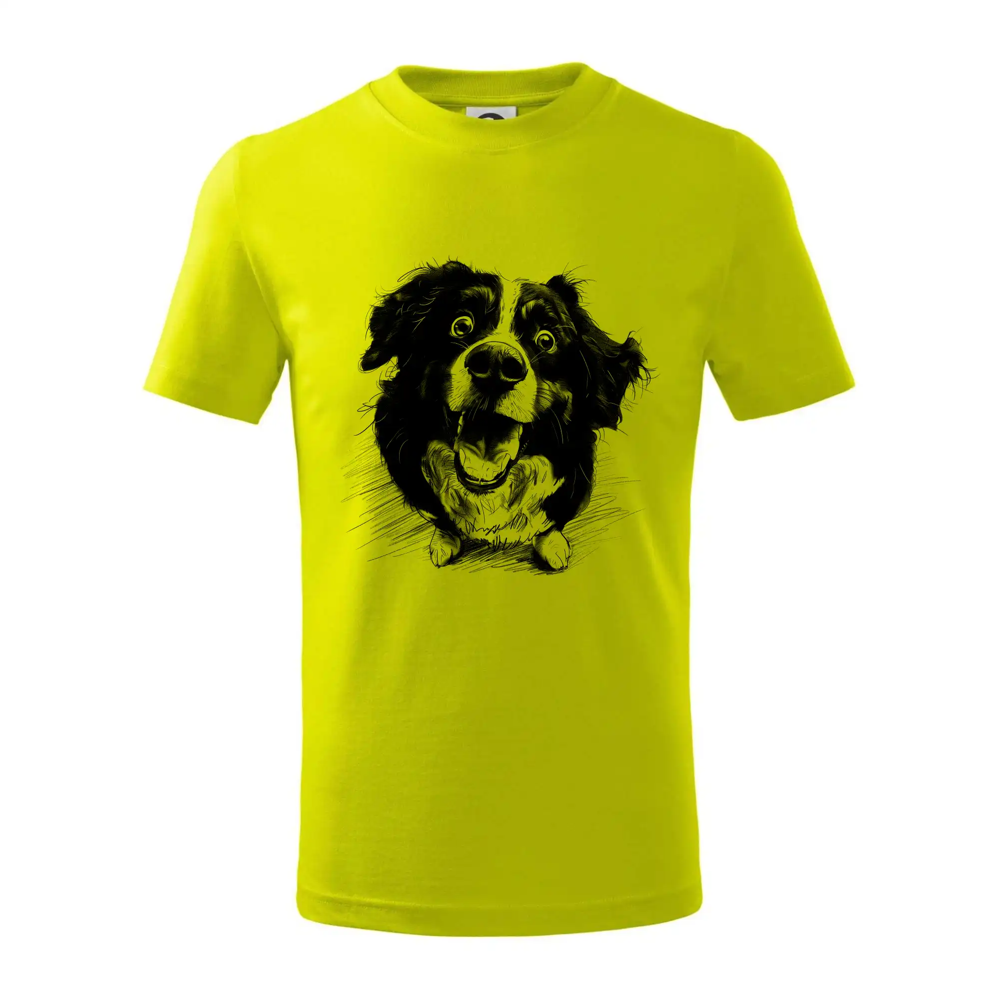 Černobílá karikatura Bernský salašnický pes