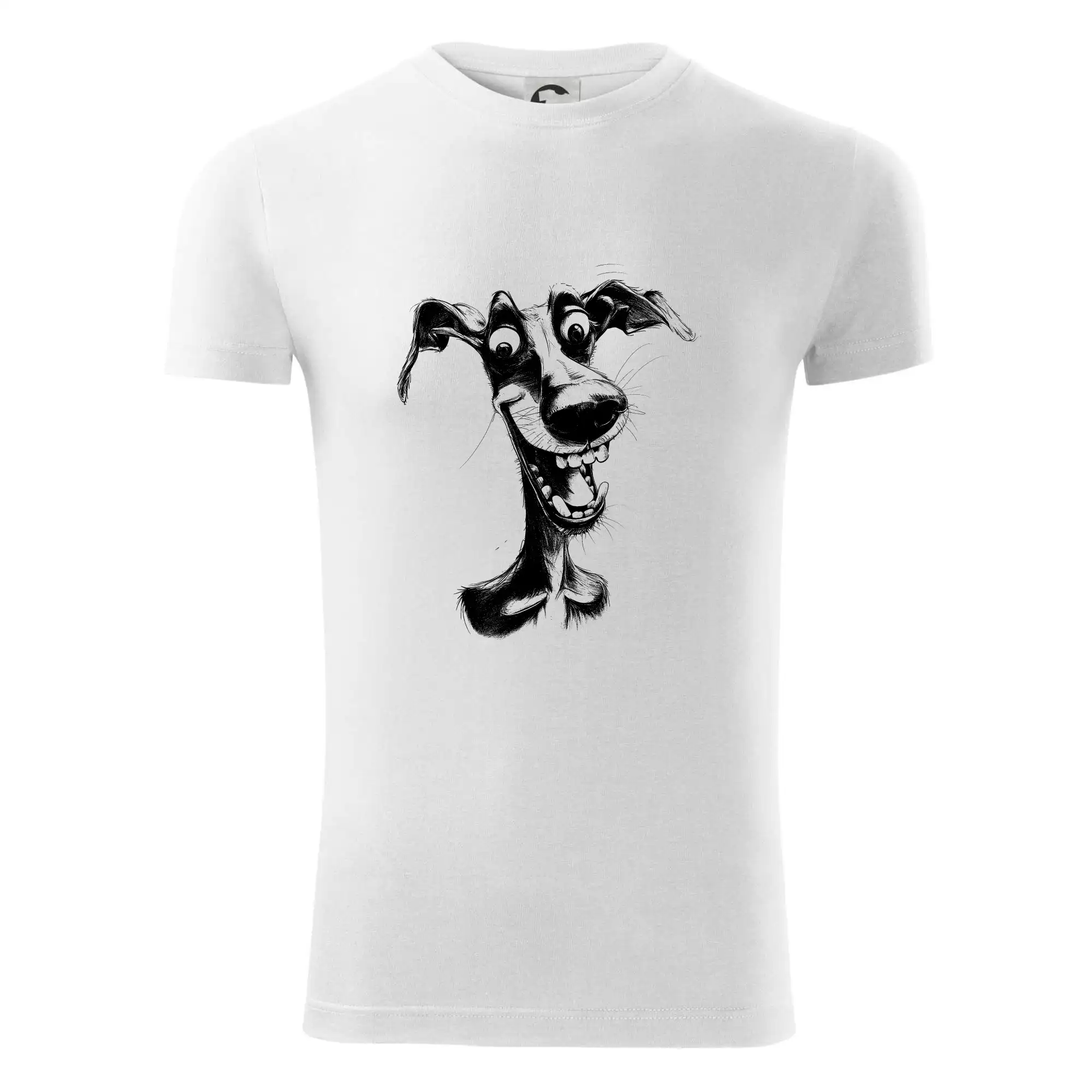 Černobílá karikatura chrt