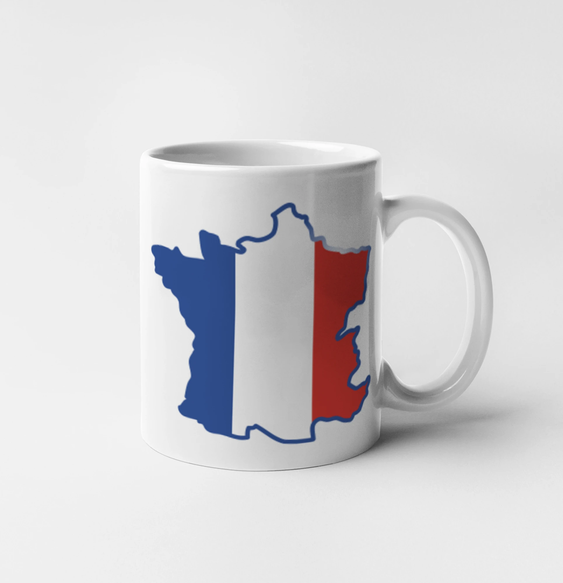 Francouzská vlajka mapa obrys