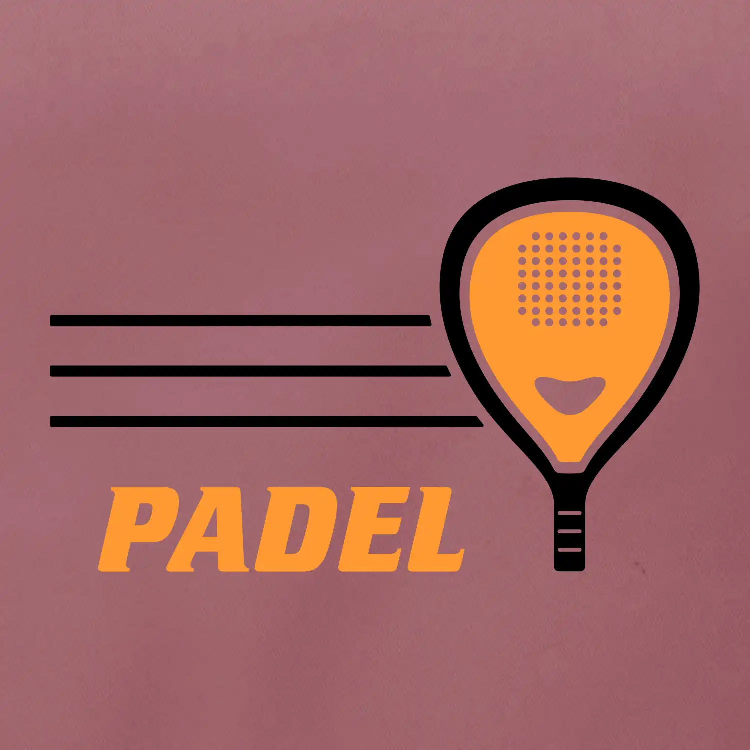 Padel - oranžová raketa