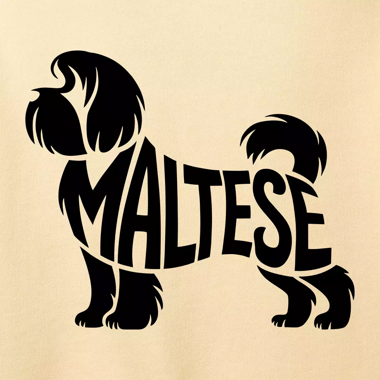 Maltézský psík nápis v těle