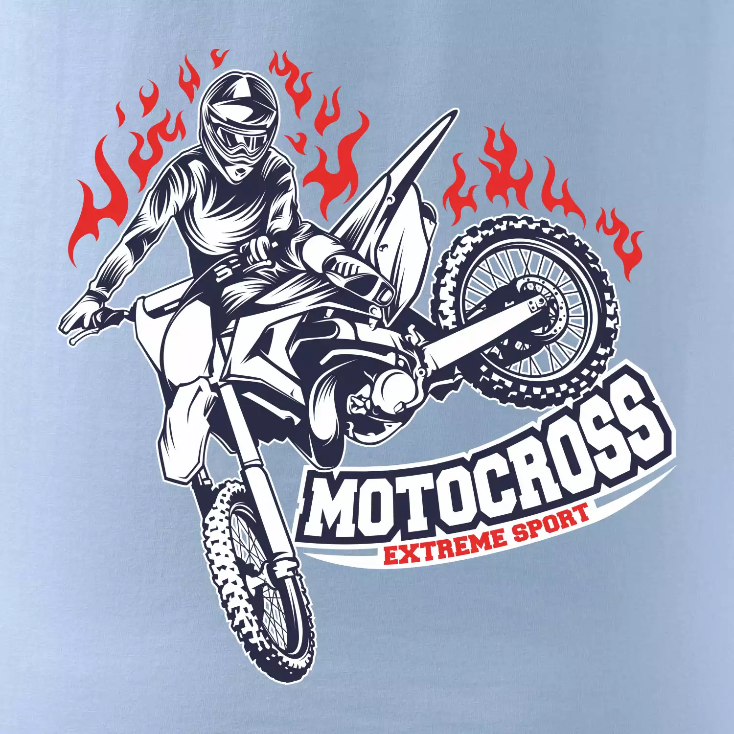Motocross extreme sport fire