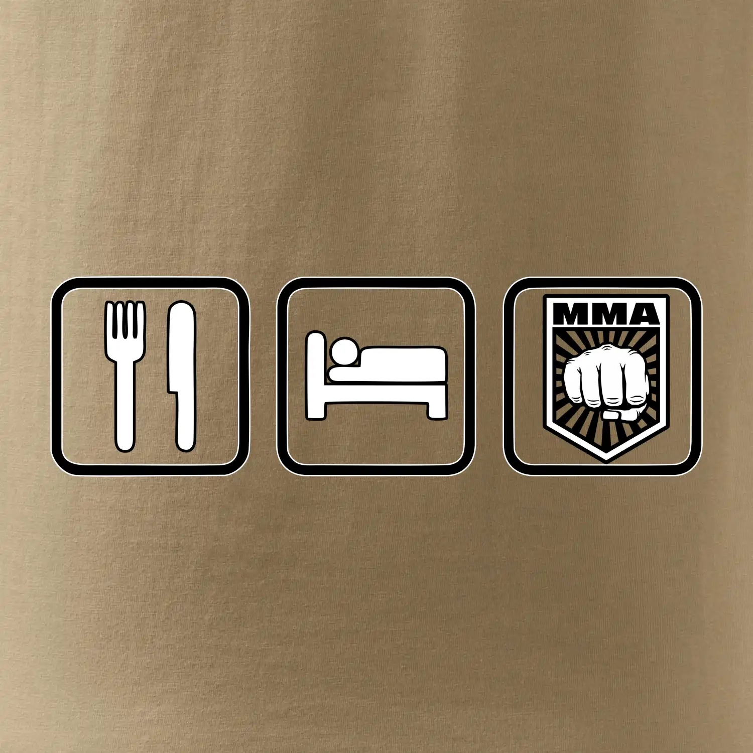 Eat sleep MMA v řádku