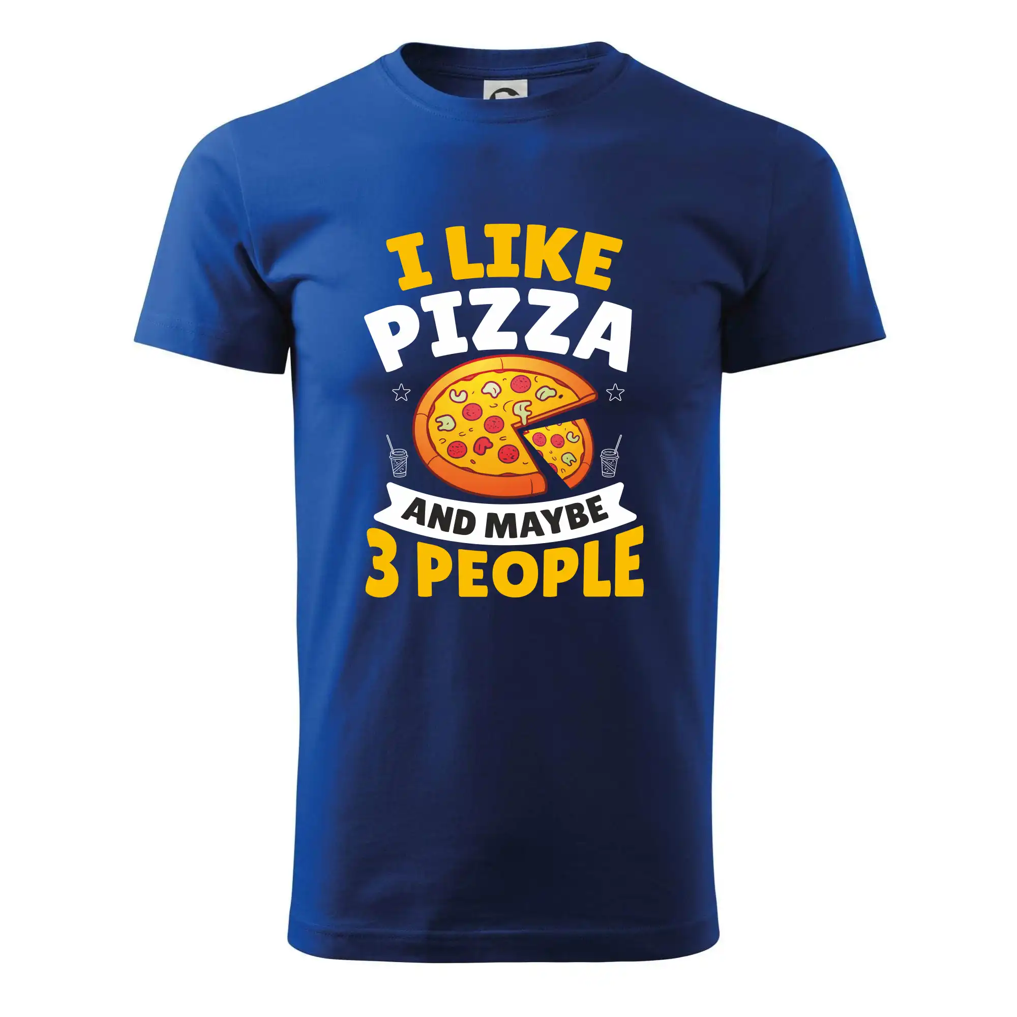 Tričká a zástery na grilovanie - I like pizza and maybe 3 people - Klasické pánske tričko vyššej gramáže