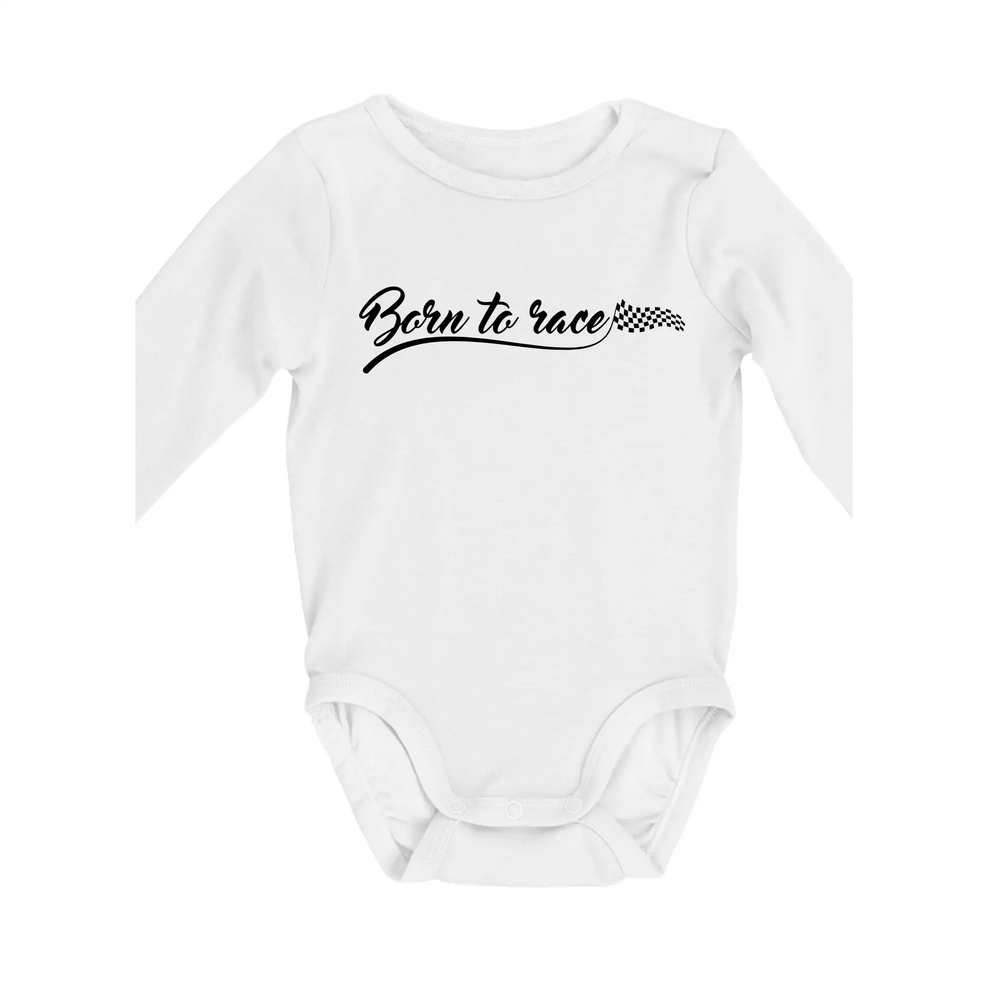 Auto tričká - Born to race - Body dojčenské s dlhým rukávom
