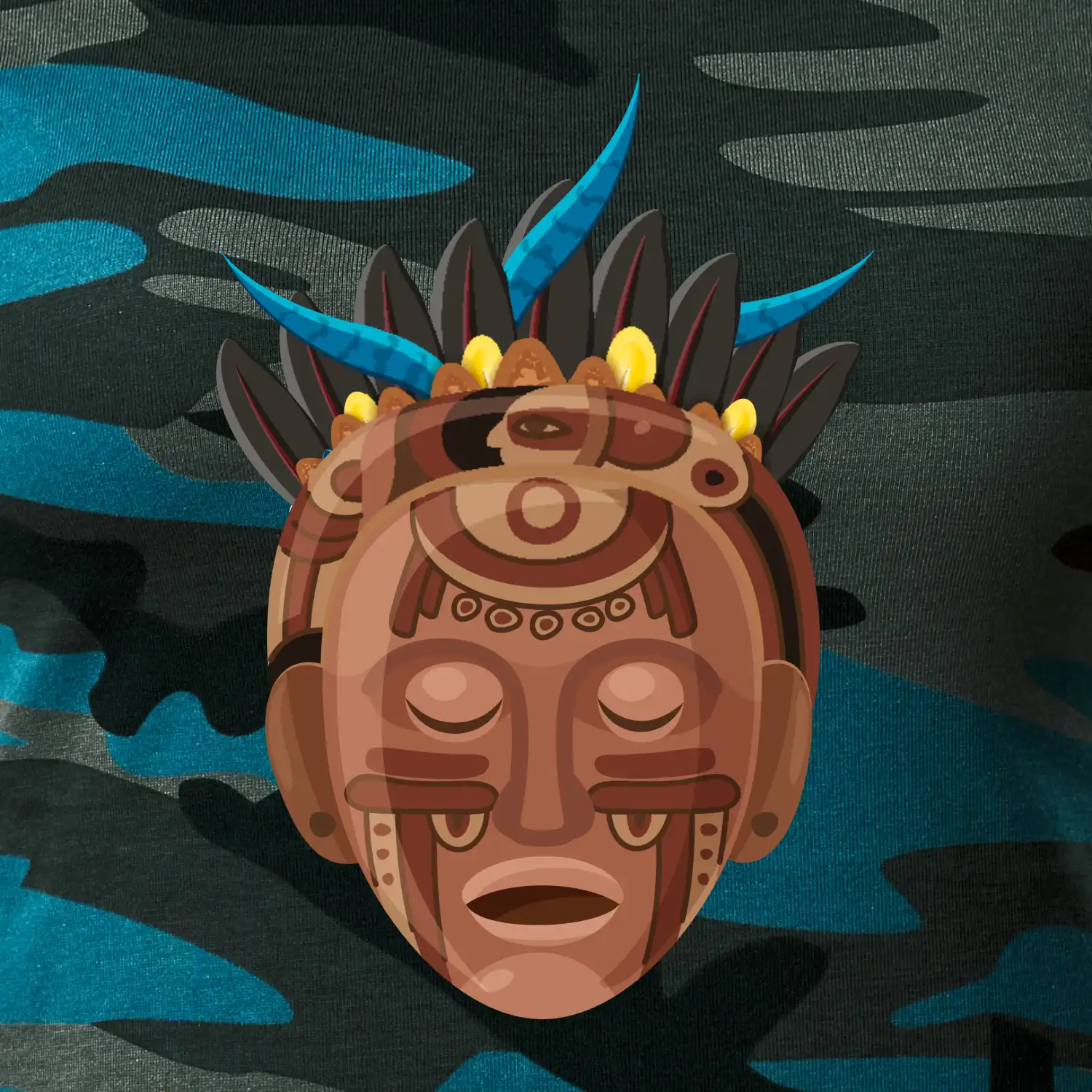 Mayové maska hnědá