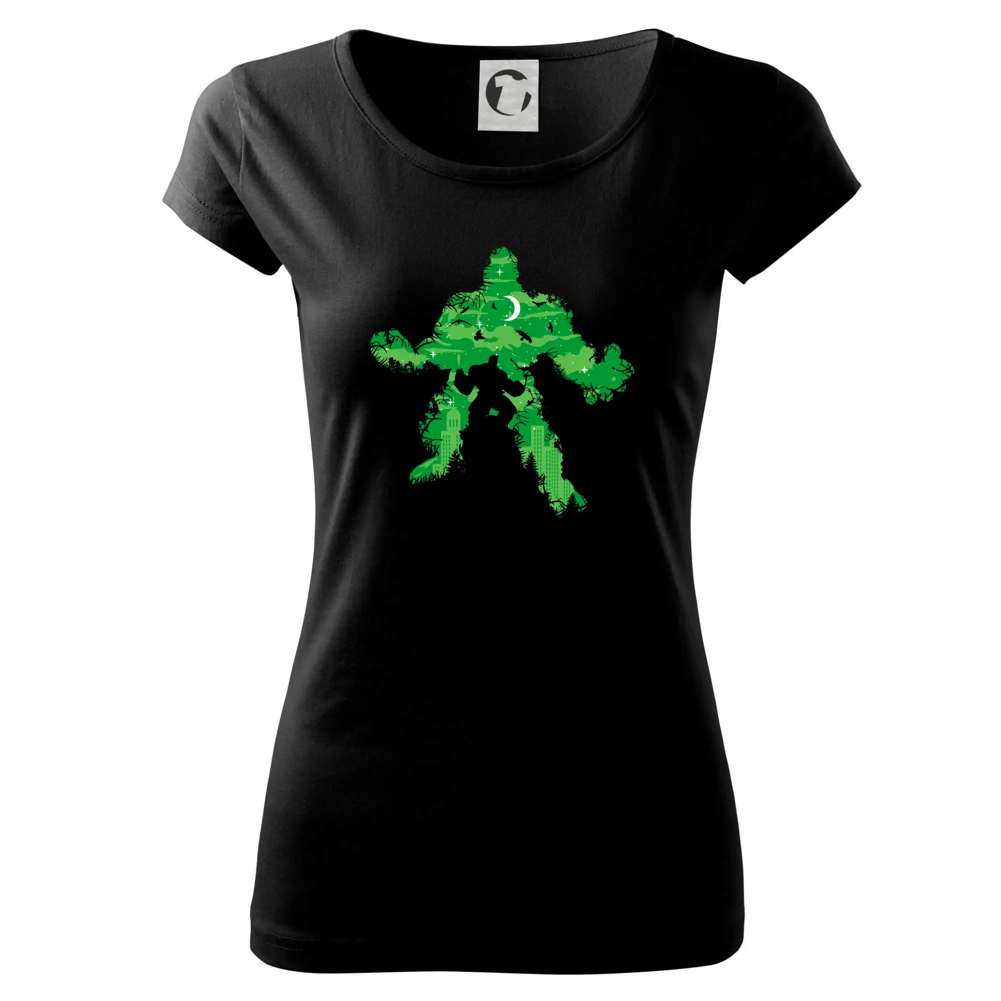 Grafické tričká - Green Monster mraky - Dámske tričko Pure