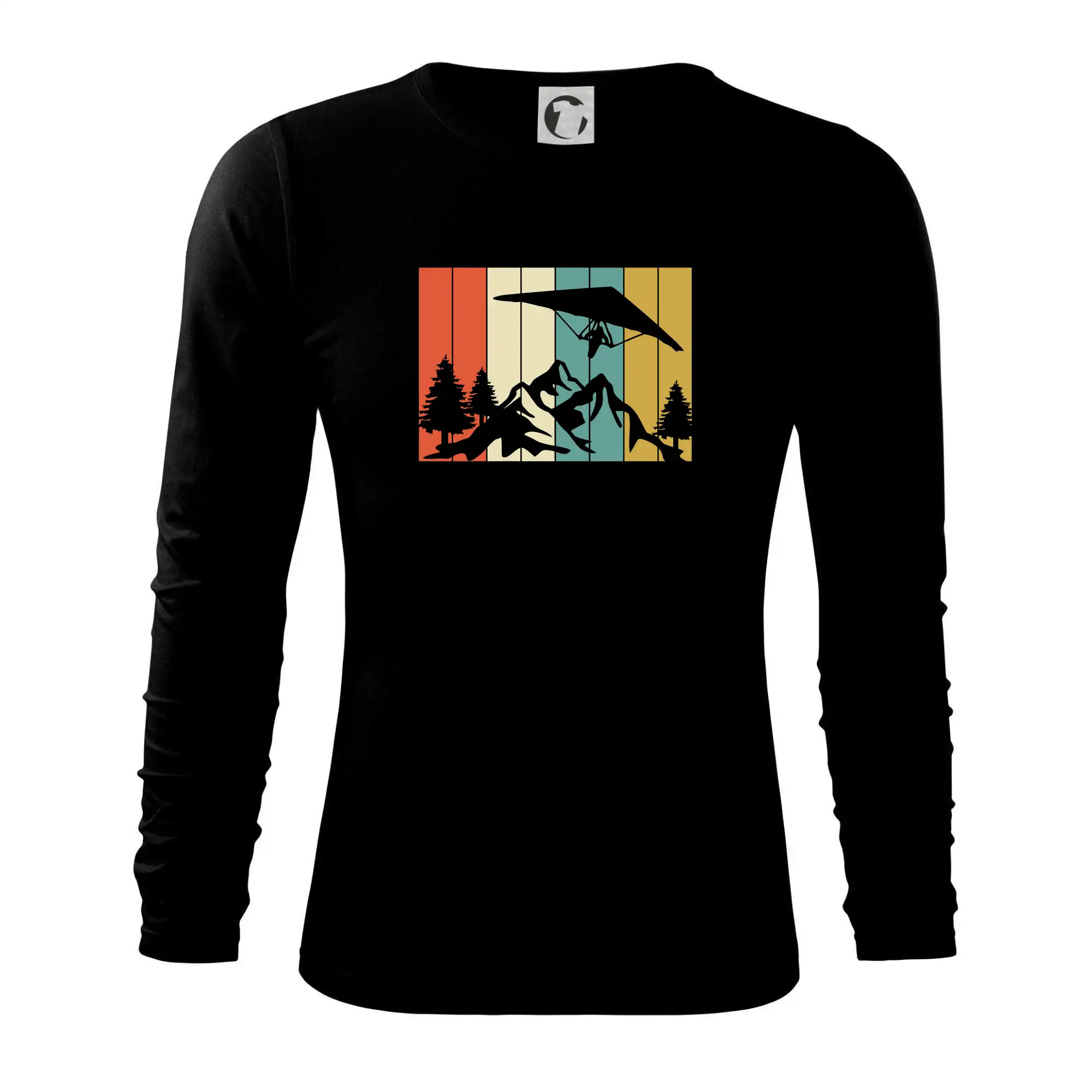 Tričká s motívom paraglidingu - Rogalo nad horami - Tričko s dlhým rukávom FIT-T long sleeve