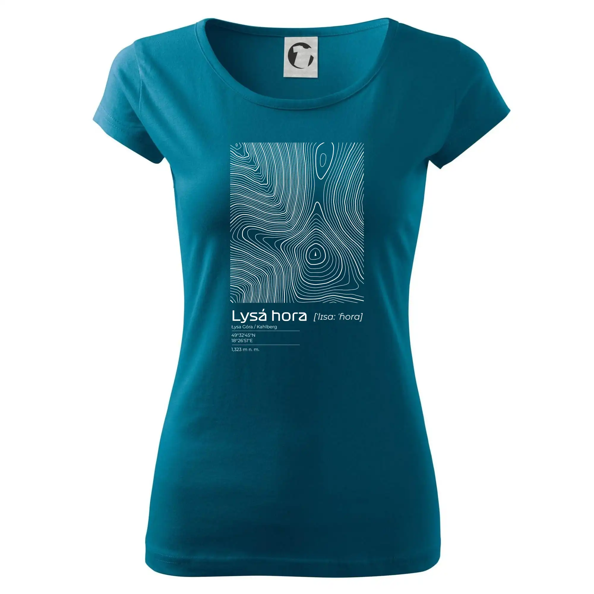 Lysá hora - vrstevnice v obdélníku