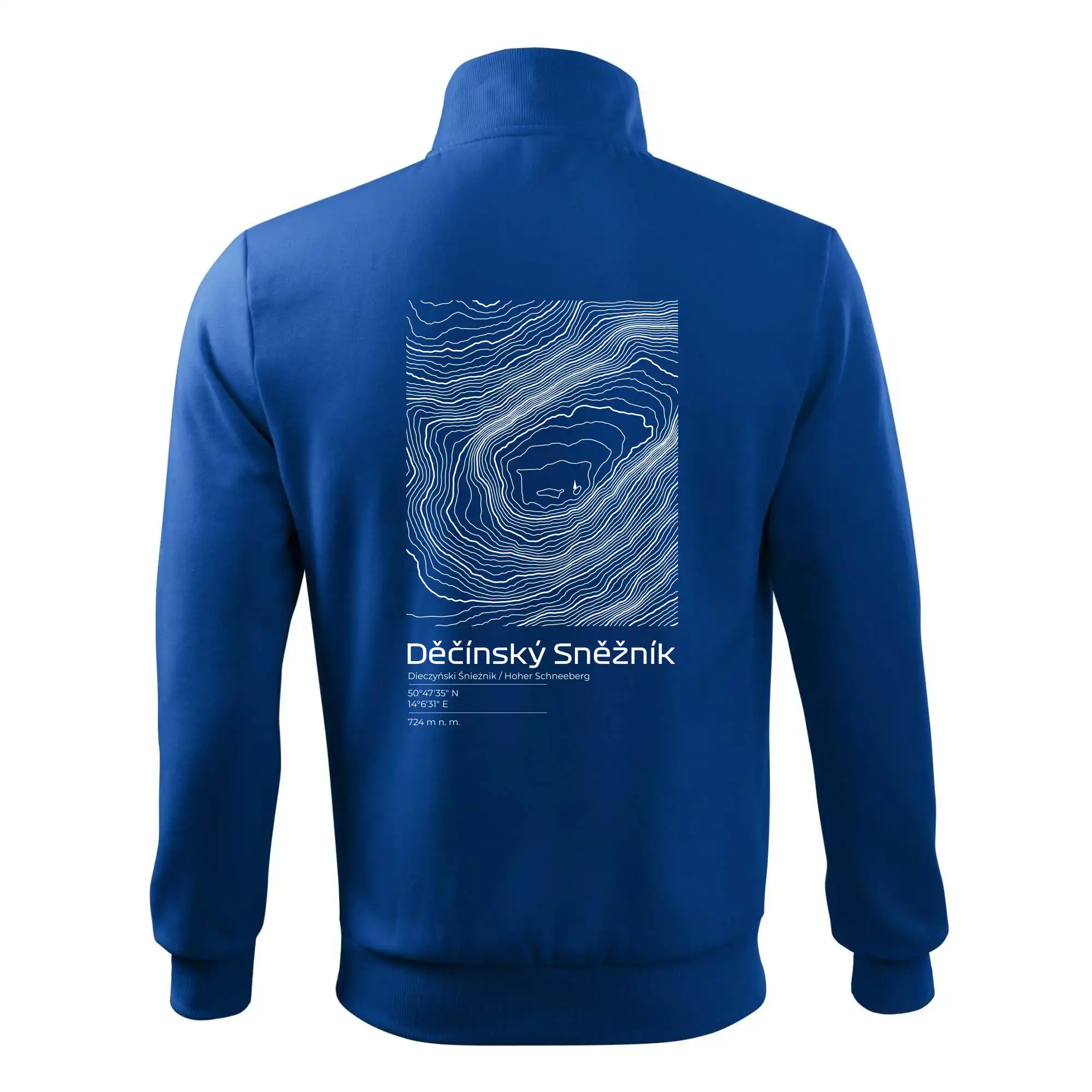 Děčínský Sněžník - vrstevnice v obdélníku