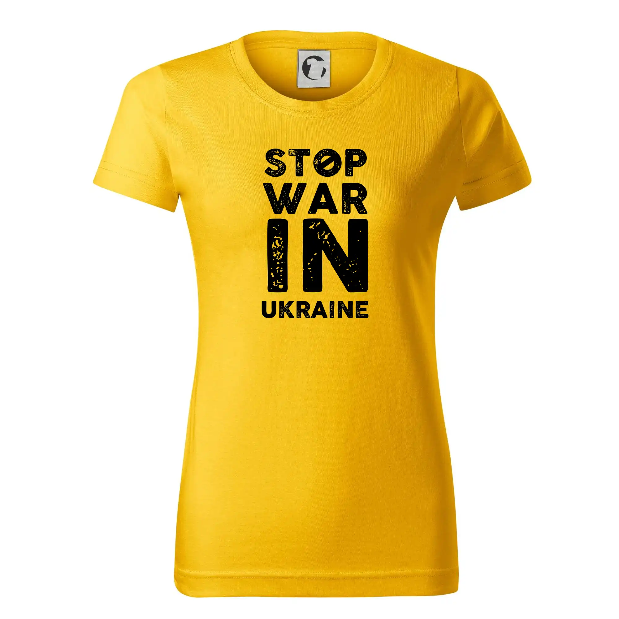 Černý nápis Stop war in ukraine