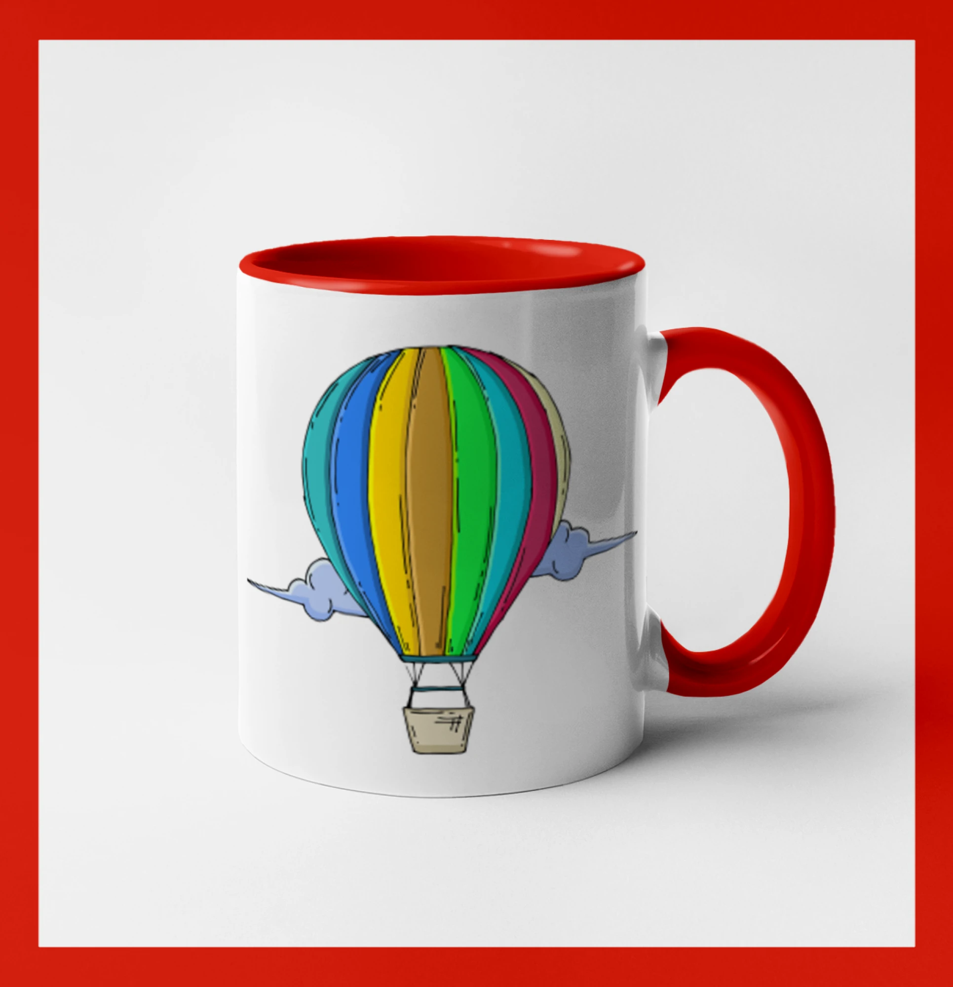 Horkovzdušný balon v oblacích