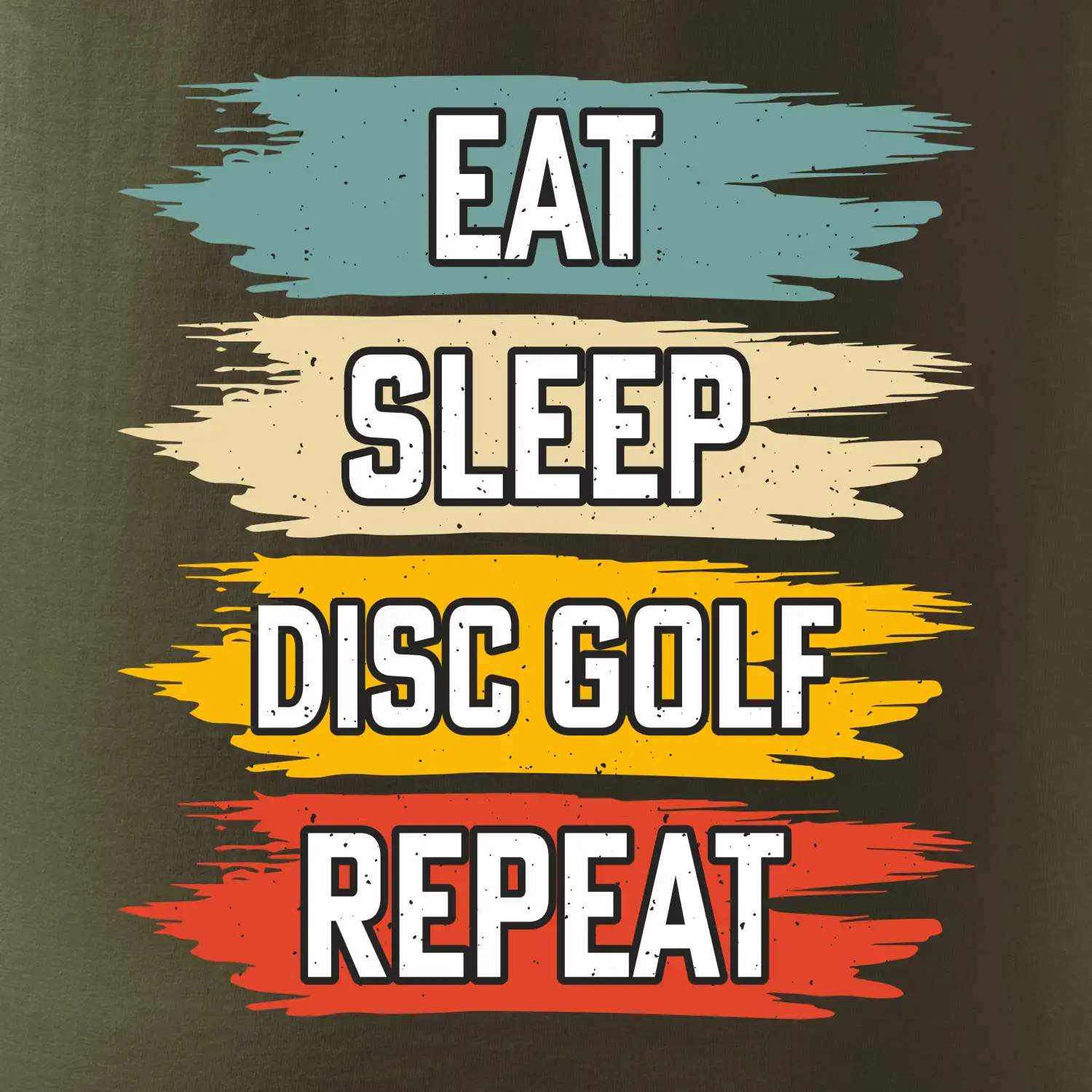 Disc Golf eat sleep barevné