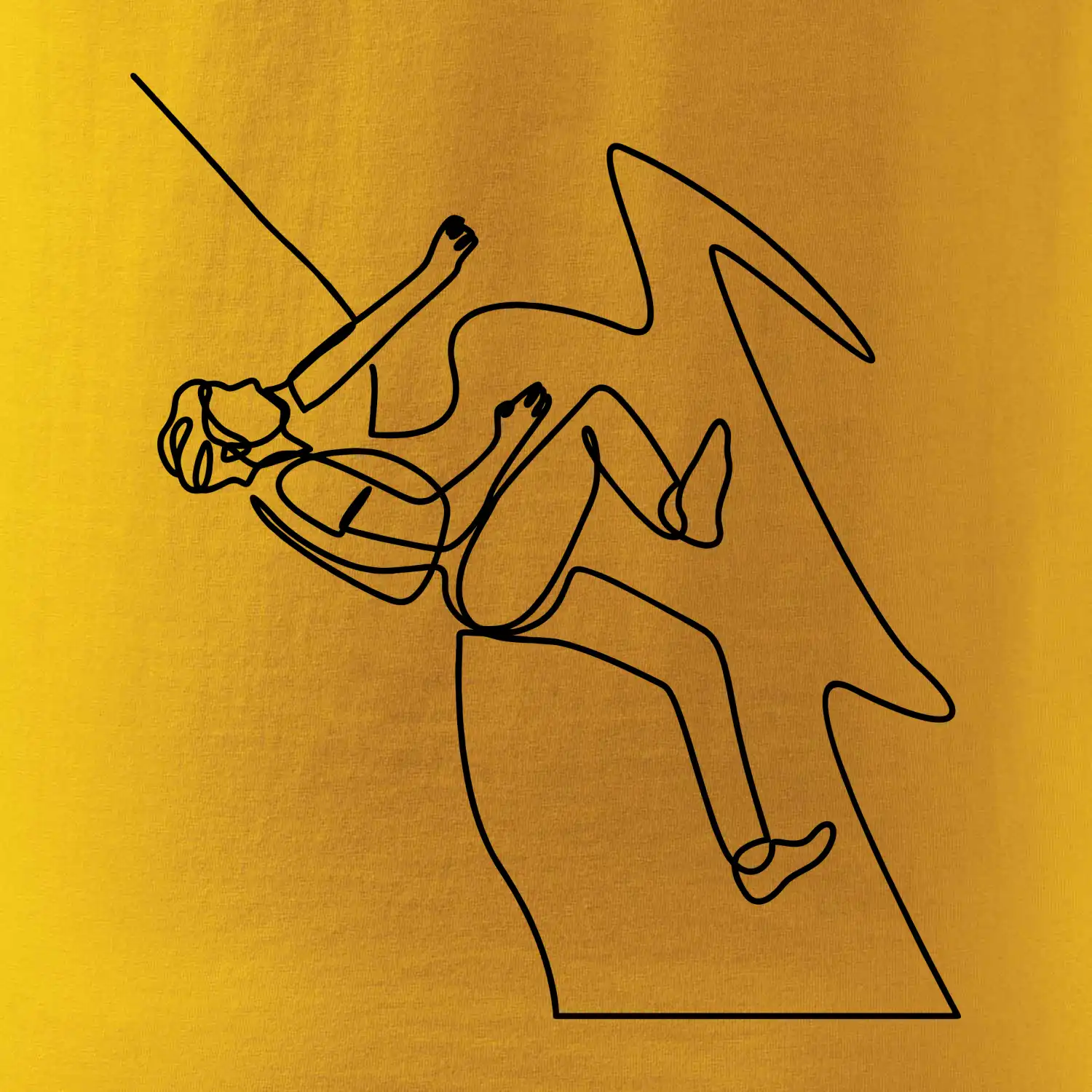 Lezec na skále jedním tahem