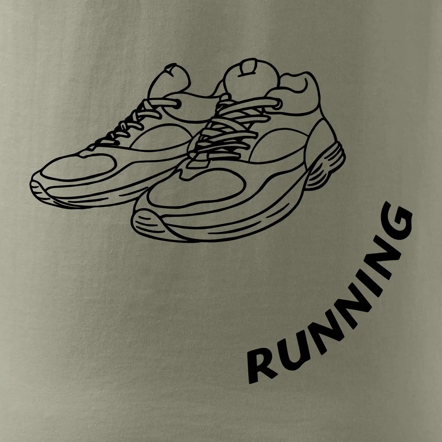 Running nápis šikmo