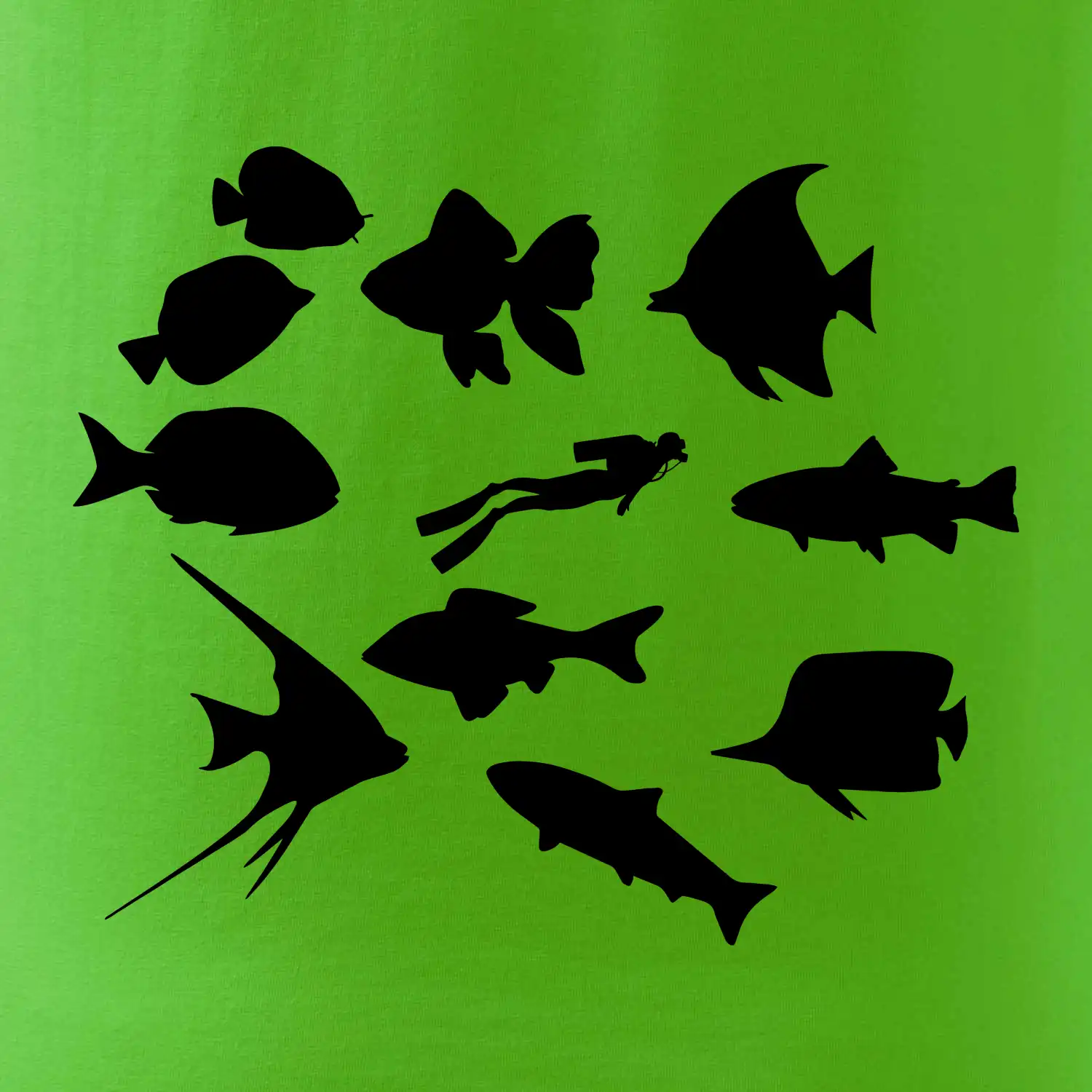 Potápeč ryby čtverec