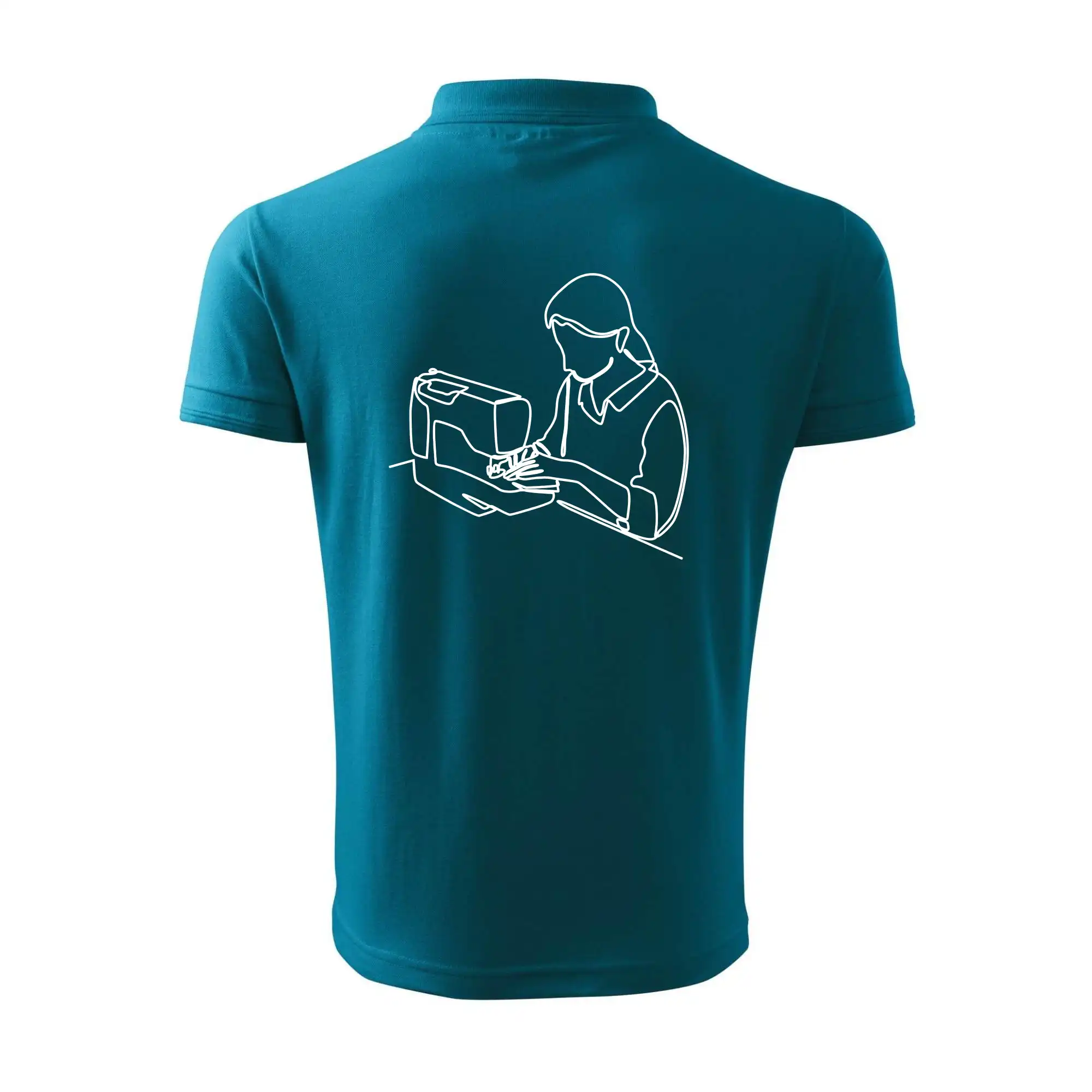 Švadlena a šicí stroj jedním tahem