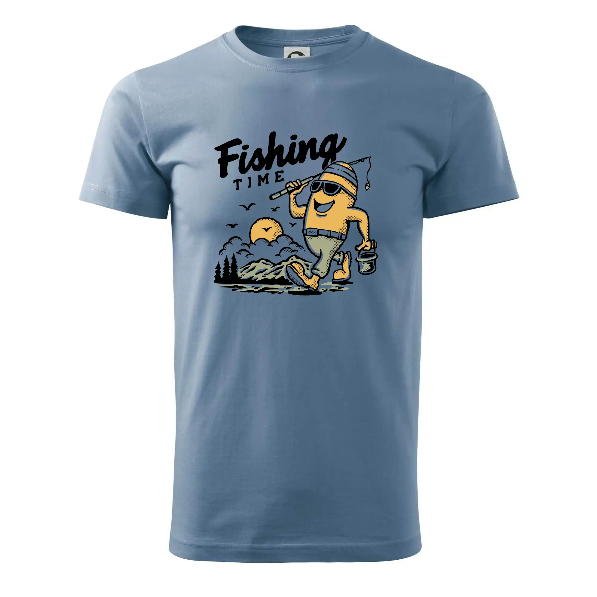 Tričká pre rybárov s potlačou - Fishing Time na výlete - Pánske tričko nižšej gramáže
