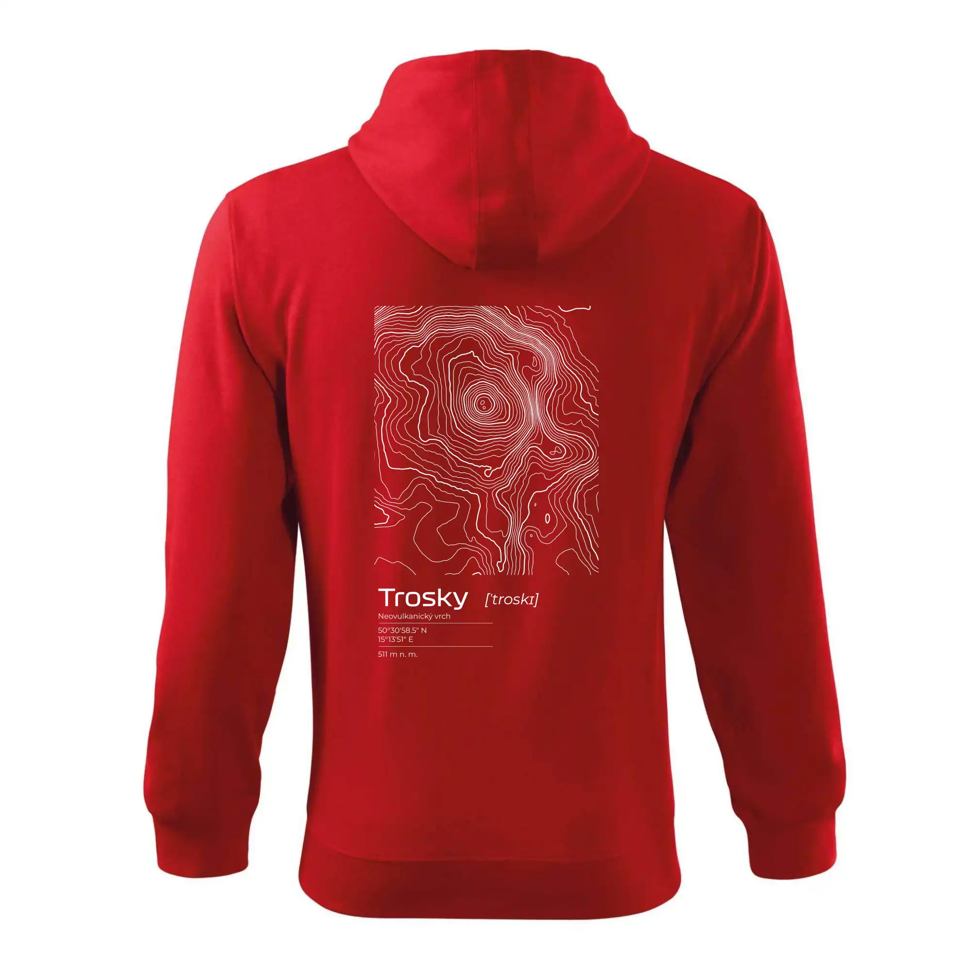 Trosky - vrstevnice v obdélníku